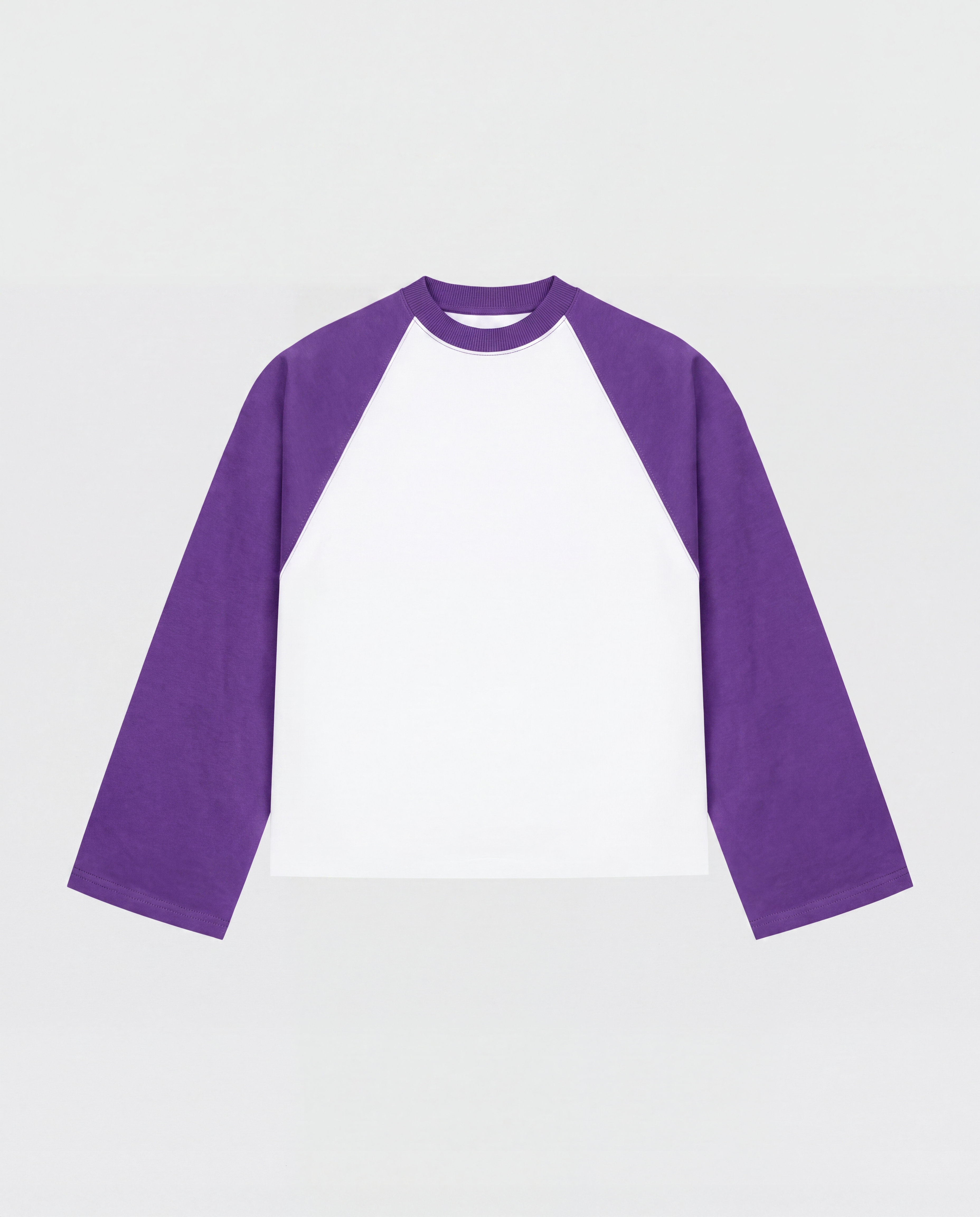BASEBALL LONGSLEEVE - PURPLE/WHITE