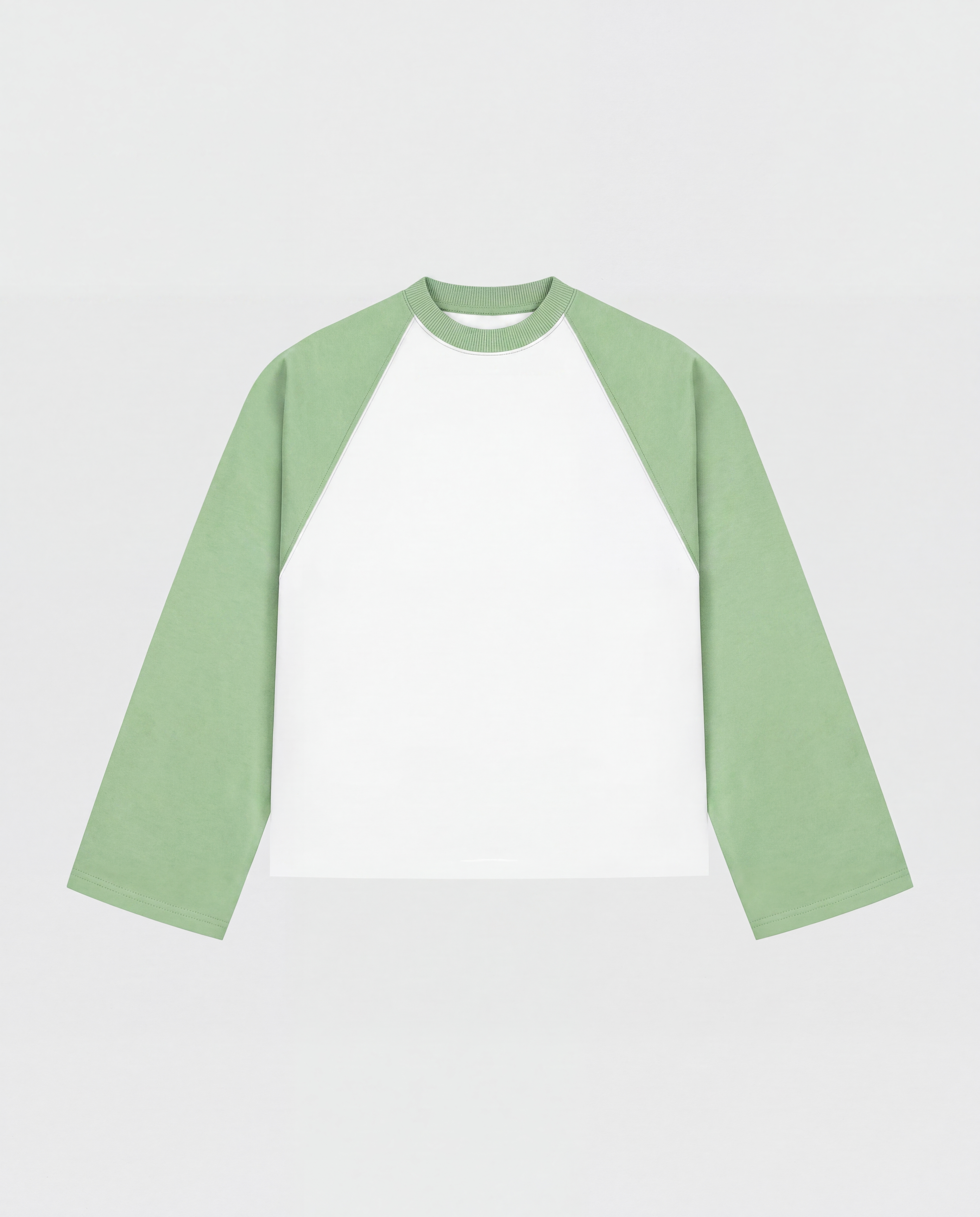 BASEBALL LONGSLEEVE - MATCHA GREEN/WHITE