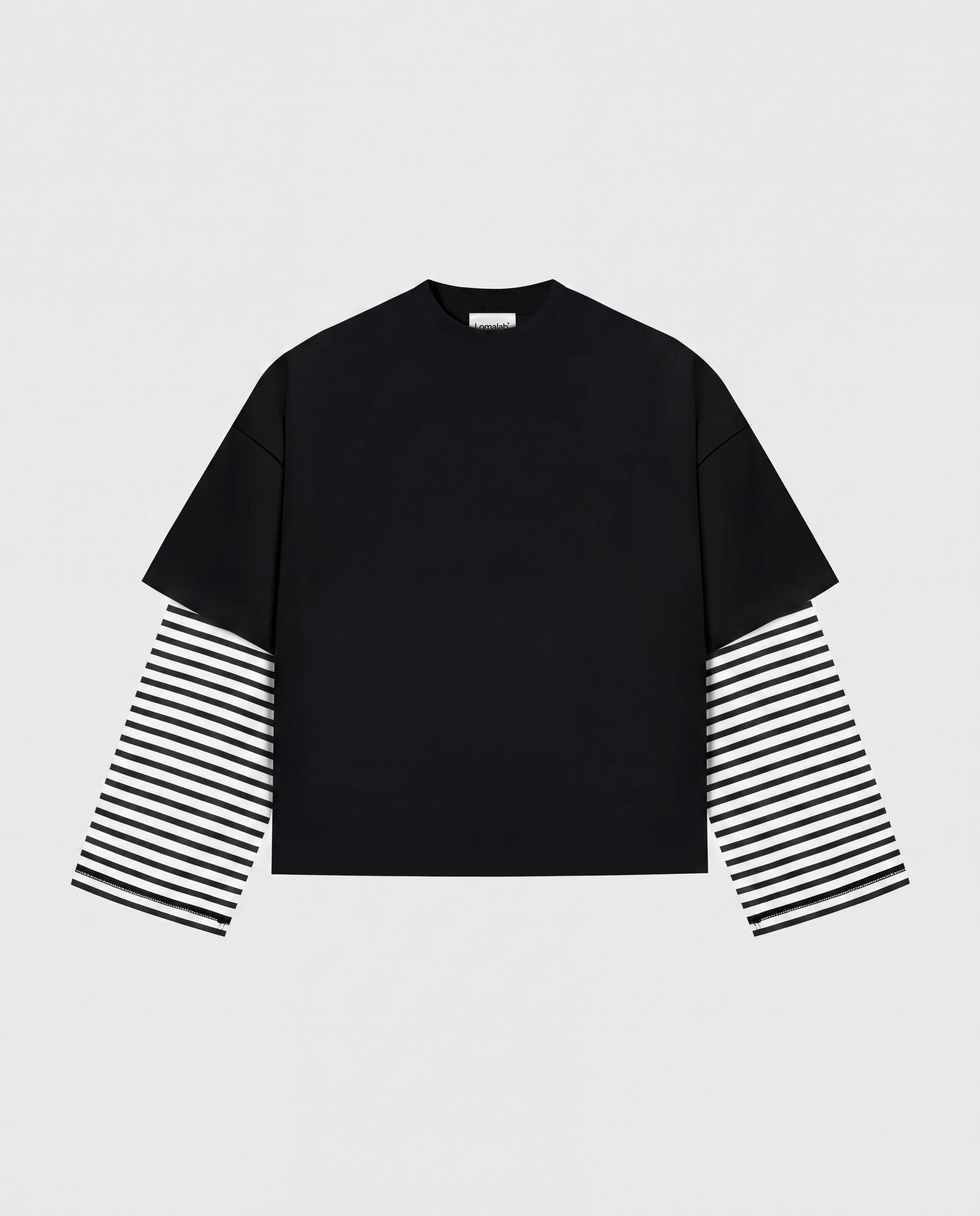 Stripes Doublesleeve - Jet Black
