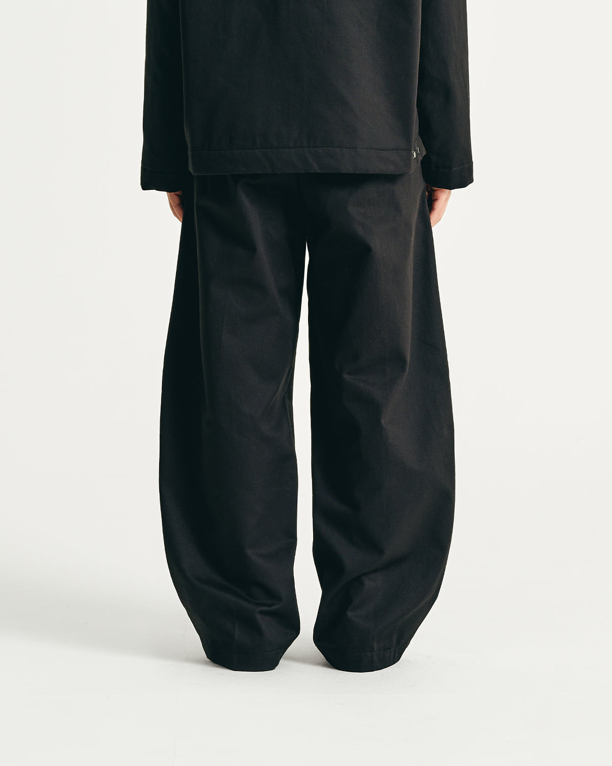 Canvas Pleated Pants - Jet Black