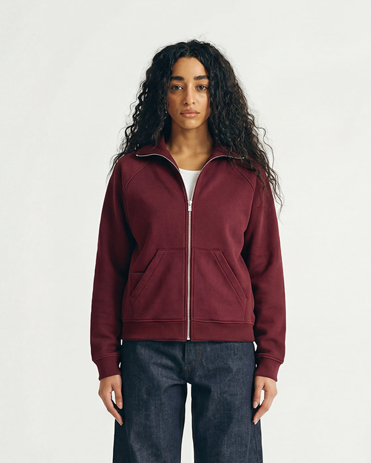 EVERYDAY CHERRY RED FULL ZIP HOODIE