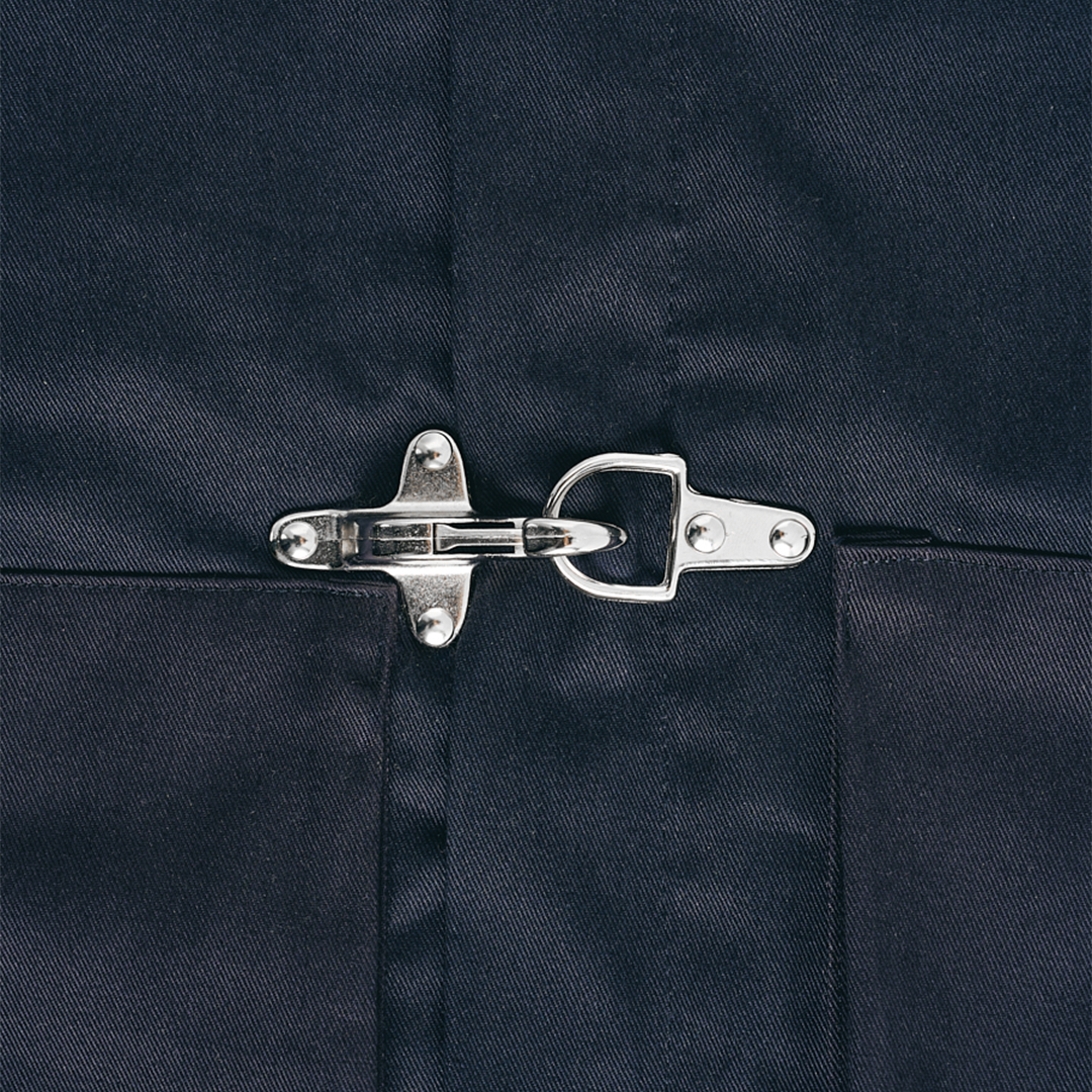 Padded Clasp Work Jacket - Navy Blue