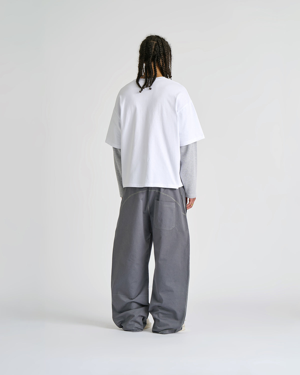 Waffle Gym Grey Double-Sleeve Tee