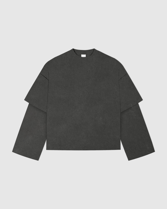 Stone Wash Double-Sleeve Tee