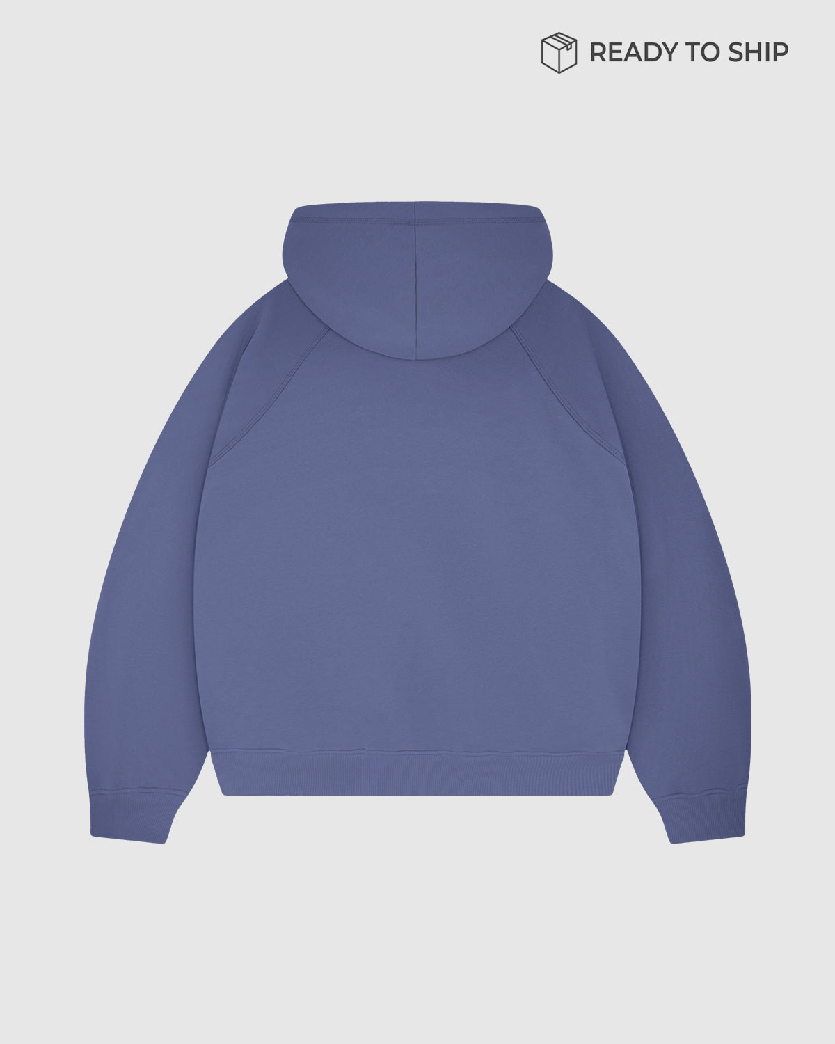 Premium 500gsm Dust Blue Zip Hoodie