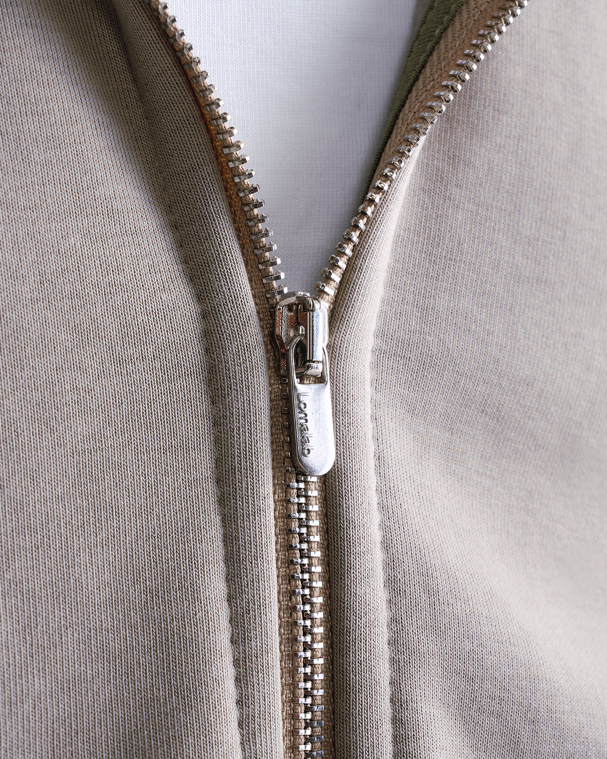 Premium 500gsm Dust Matcha Zip Hoodie