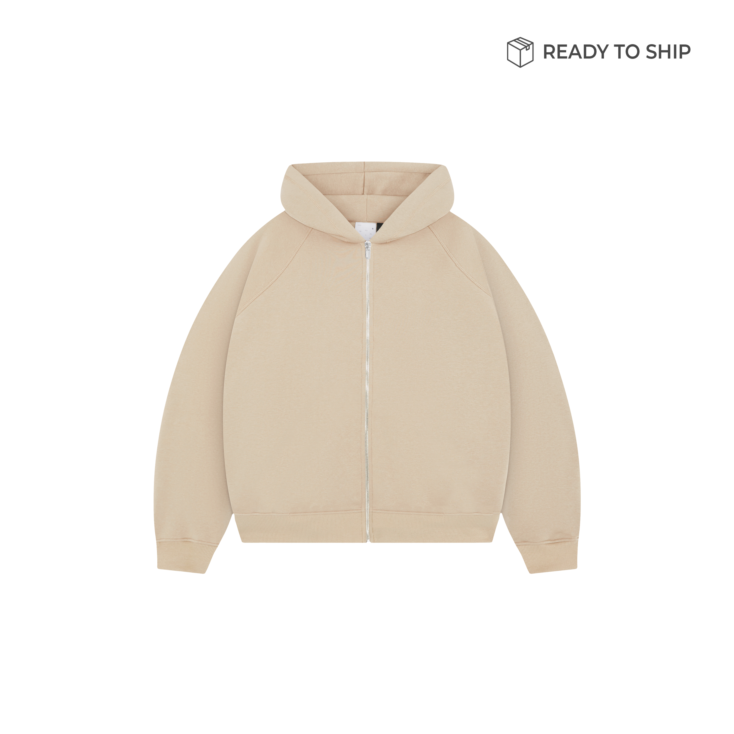 Premium 500gsm Soft Sand Zip Hoodie