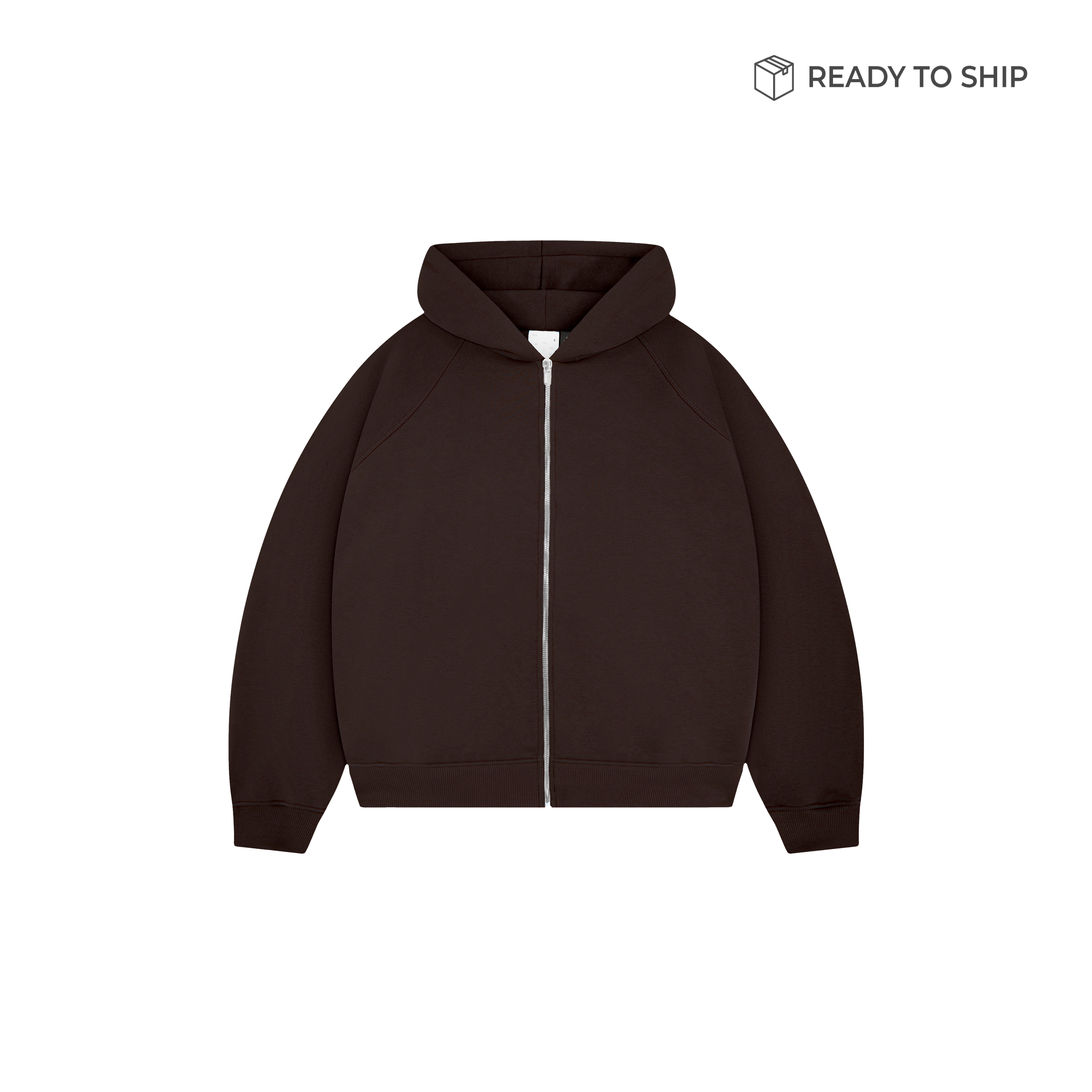 Premium 500gsm Mocha Brown Zip Hoodie