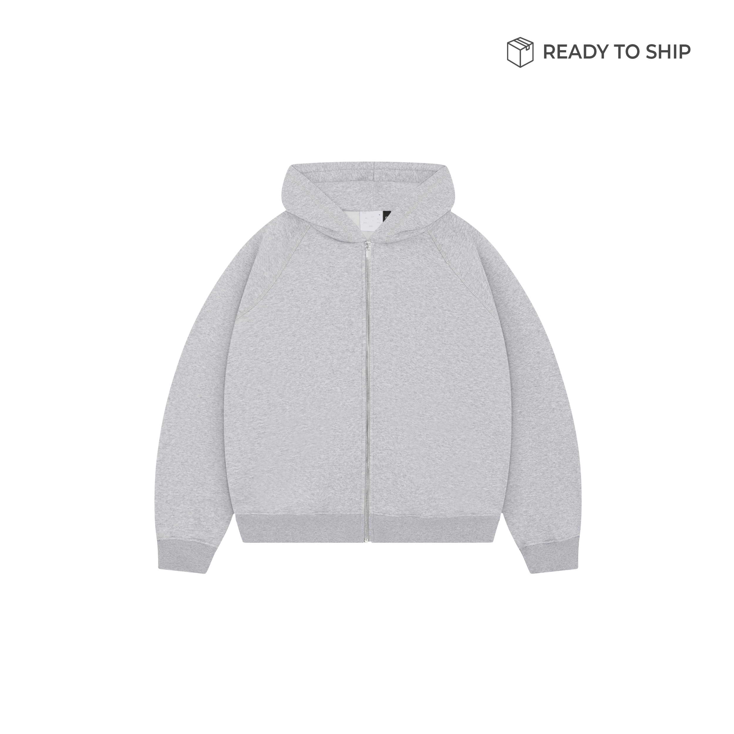 Premium 500gsm Gym Grey Zip Hoodie