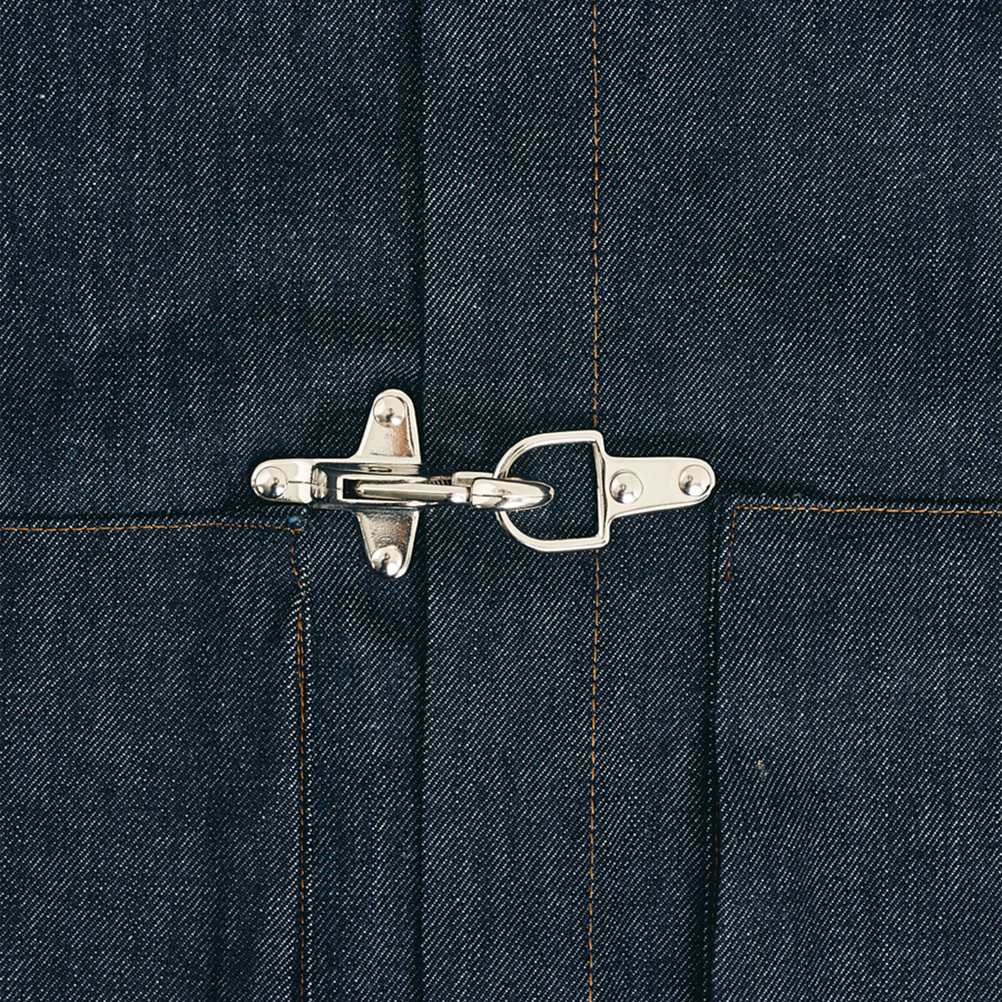 Raw Denim Clasp Work Jacket - Indigo