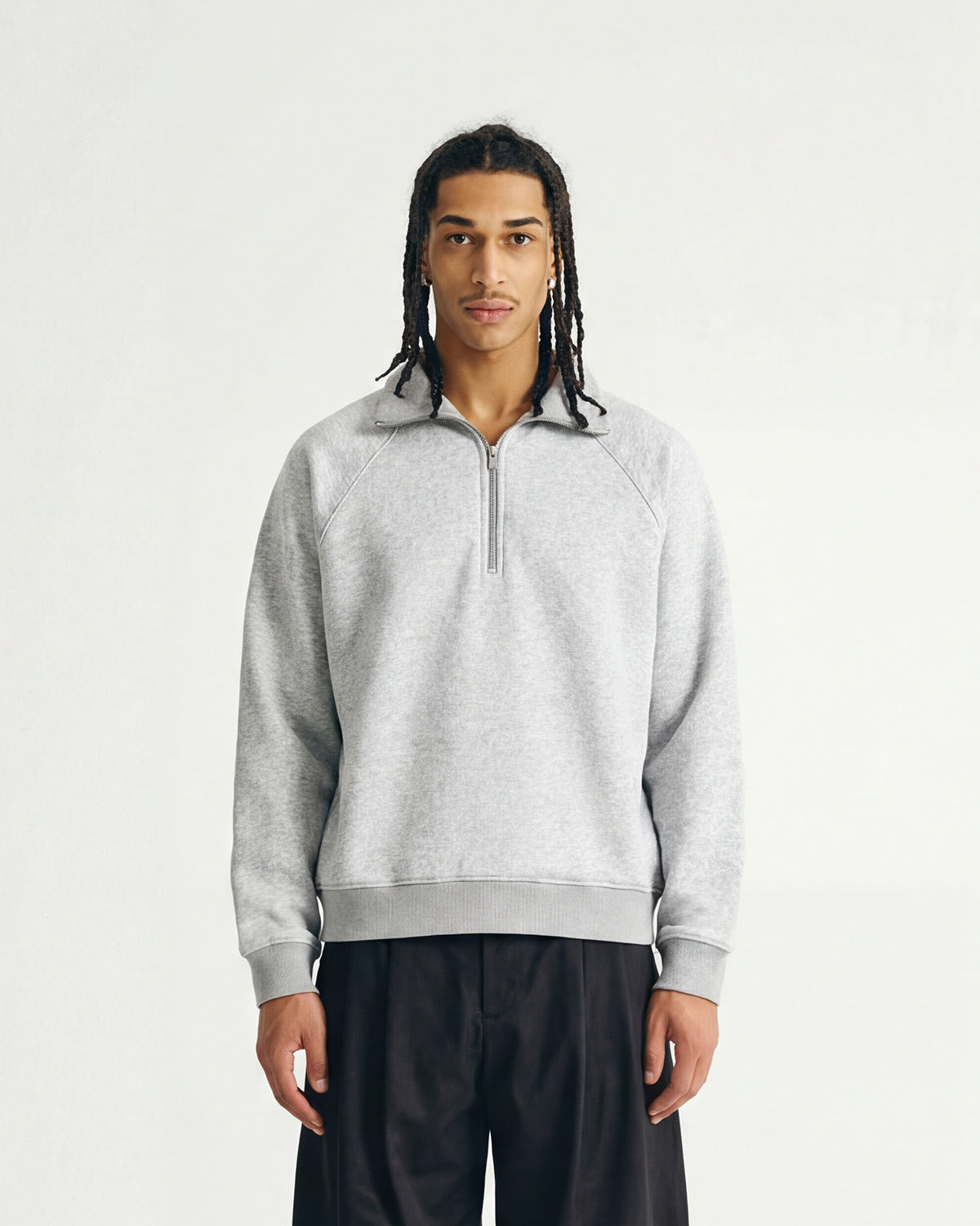 EVERYDAY GYM GREY HALF ZIP HOODIE