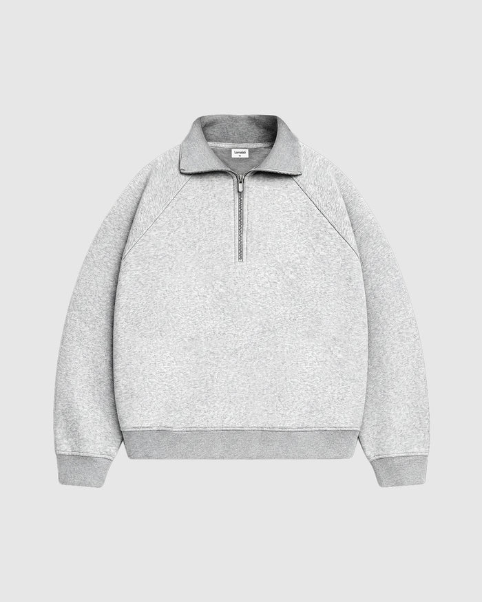 EVERYDAY GYM GREY HALF ZIP HOODIE