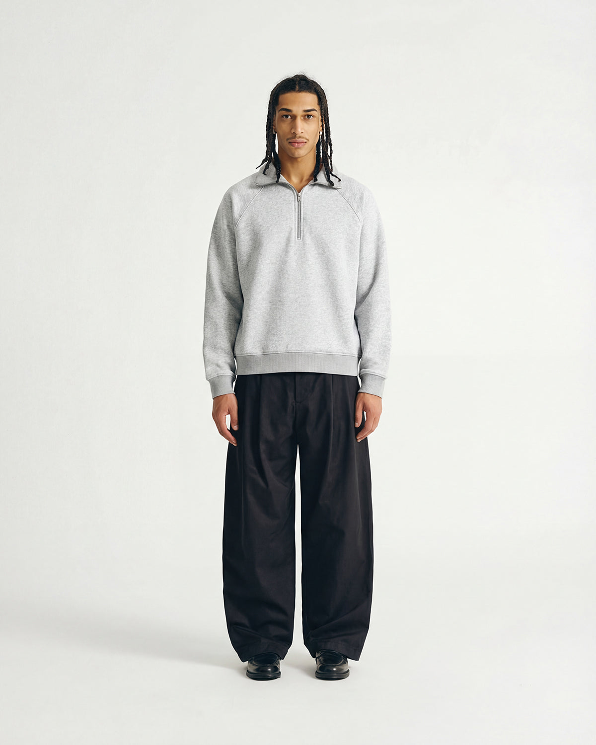 EVERYDAY GYM GREY HALF ZIP HOODIE