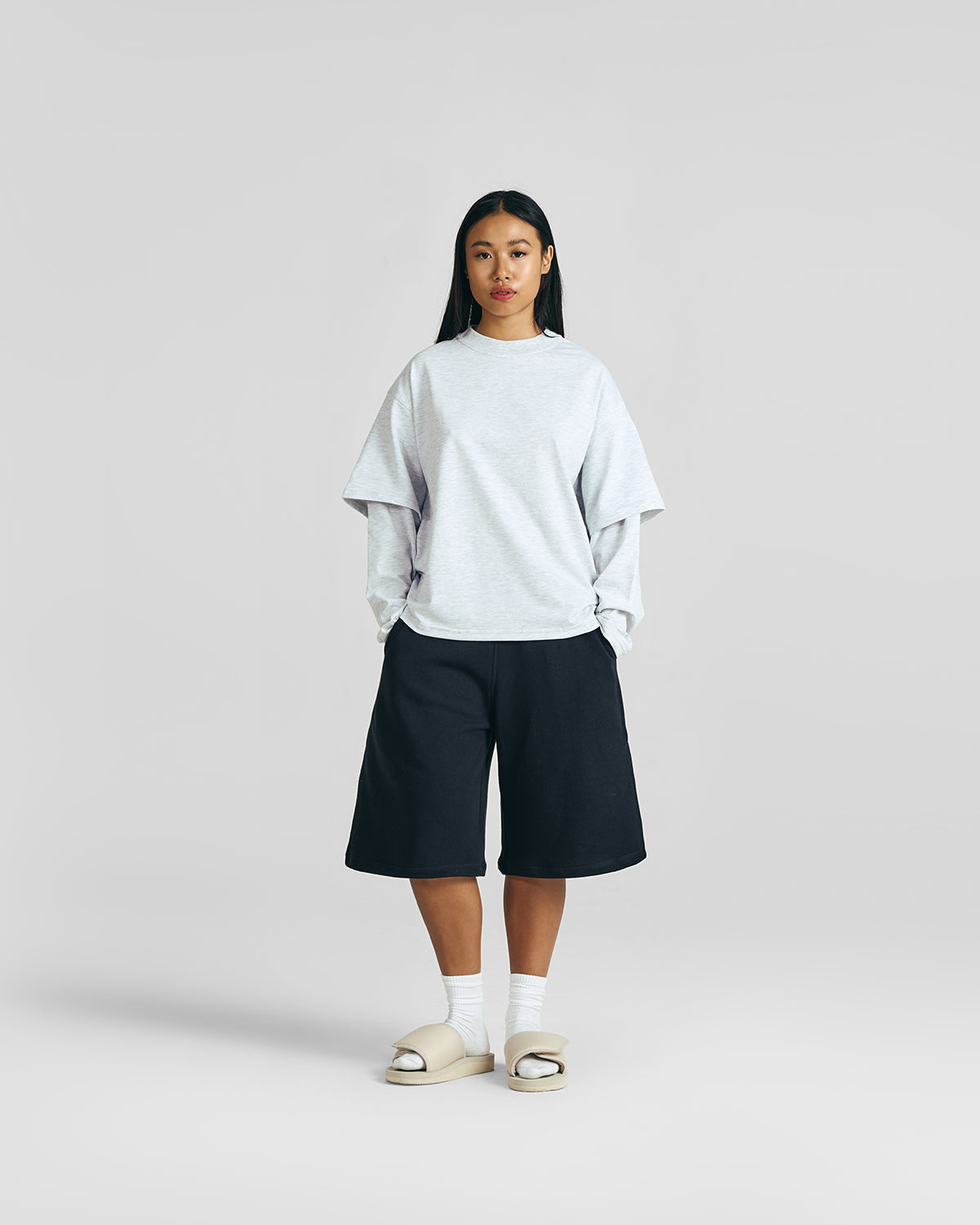 Everyday Optical White Double-Sleeve Tee