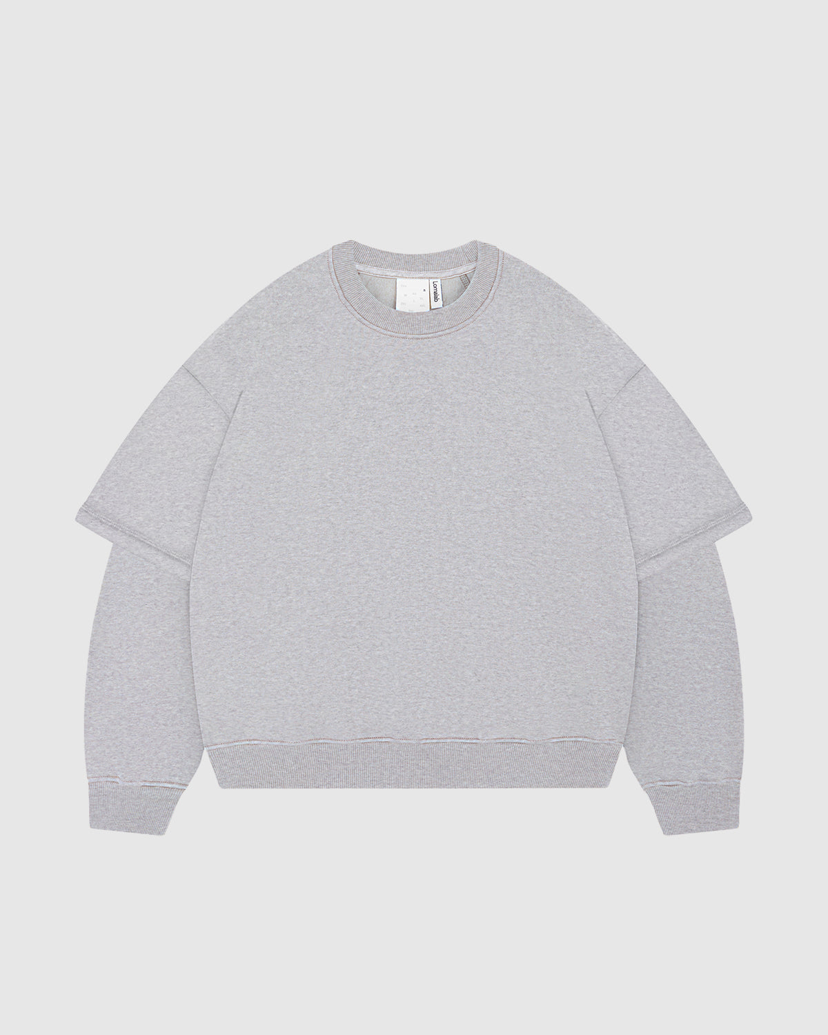 Gym Grey Double-Sleeve Crewneck