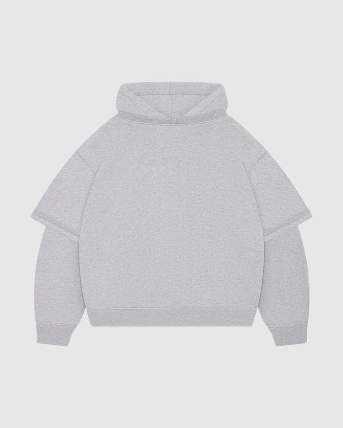 Gym Grey Double-Sleeve Hoodie