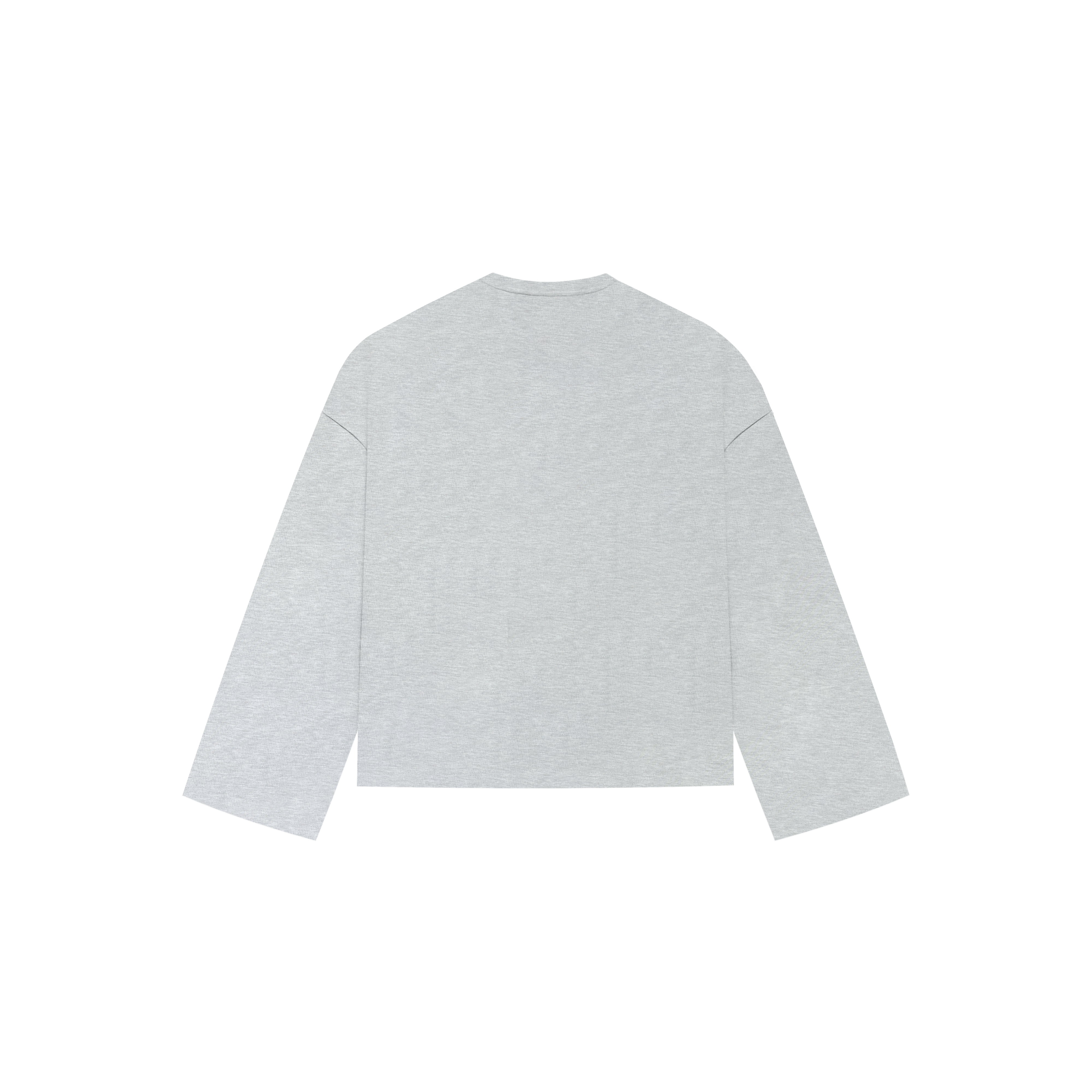 Maglia a maniche lunghe grigia da palestra Heavyweight