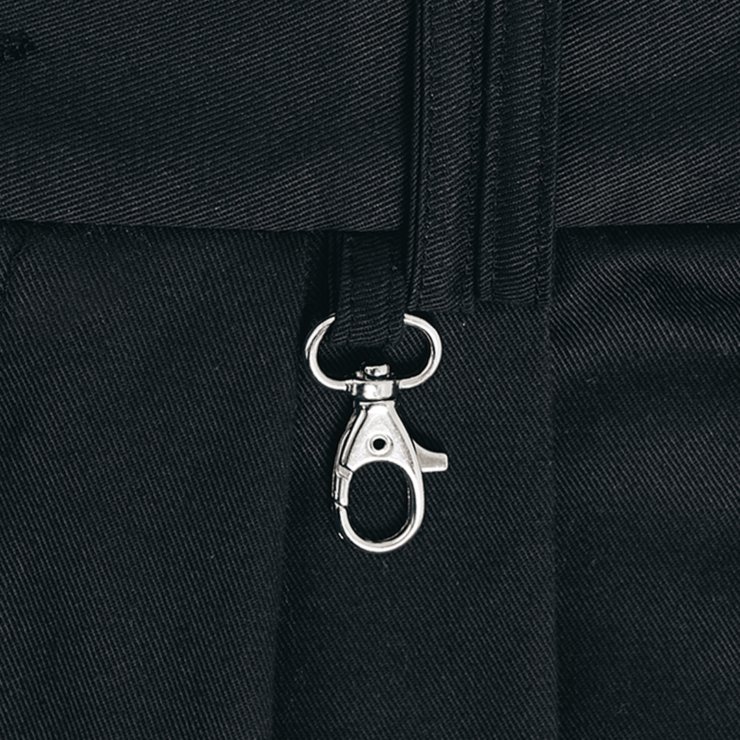 Canvas Pleated Pants - Jet Black