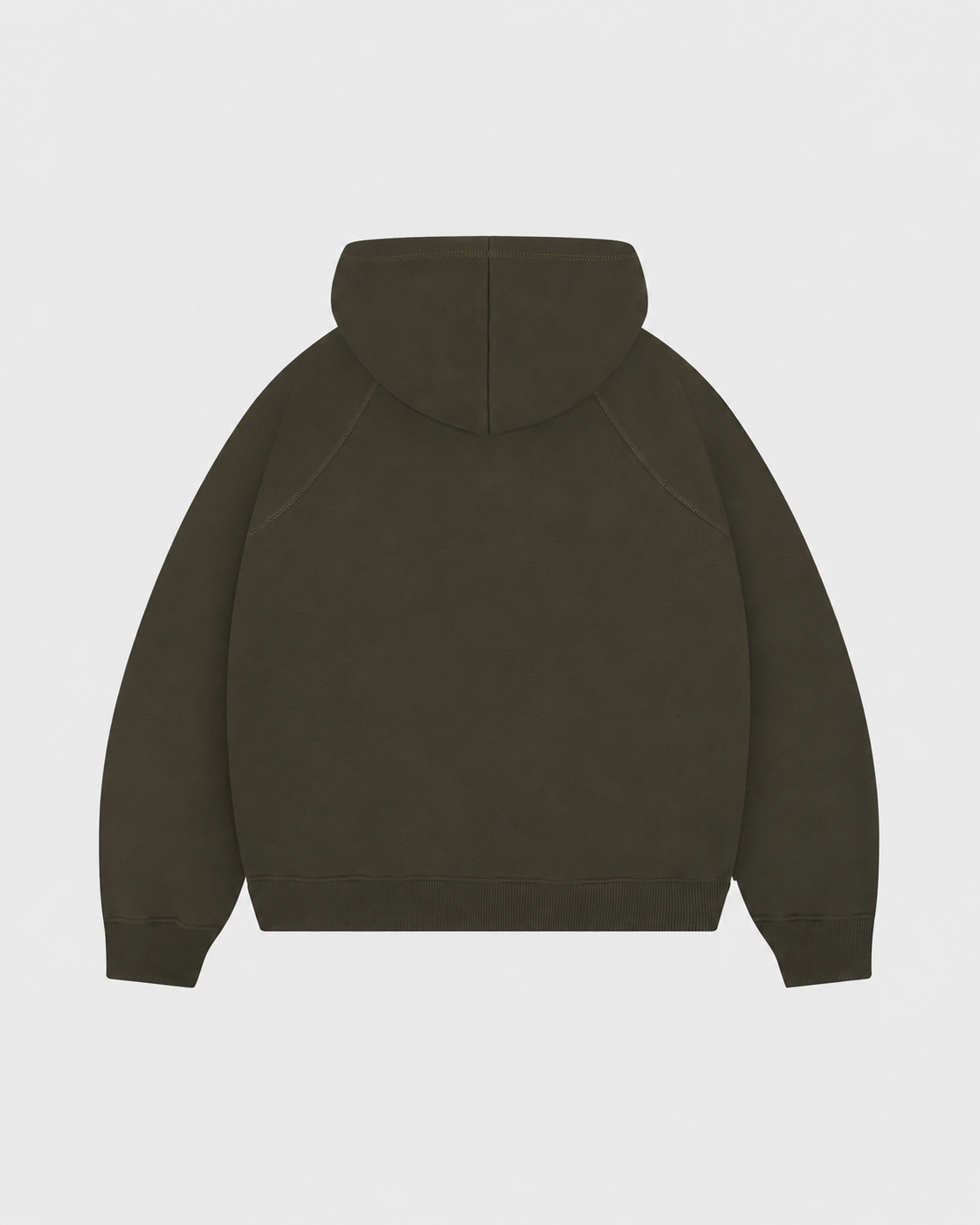Premium 500gsm Military Green Zip Hoodie