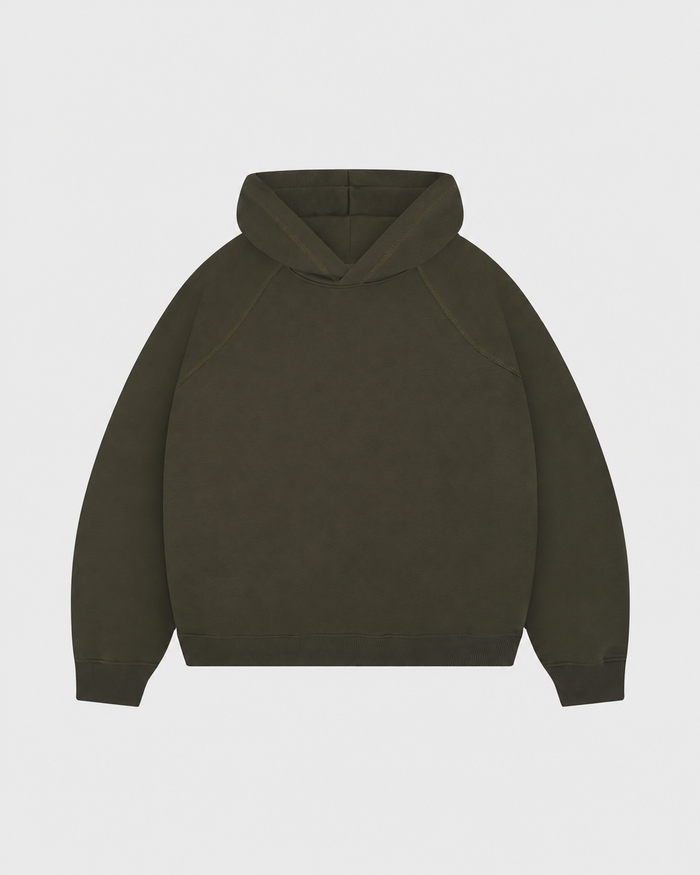 Premium 500gsm Military Green Hoodie