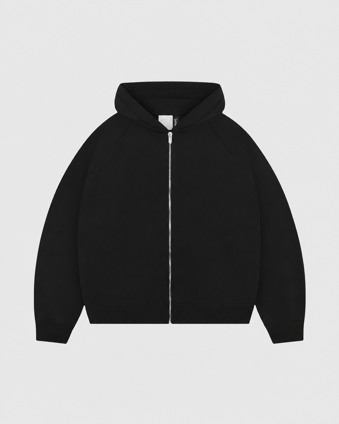Premium 500gsm Jet Black Zip Hoodie