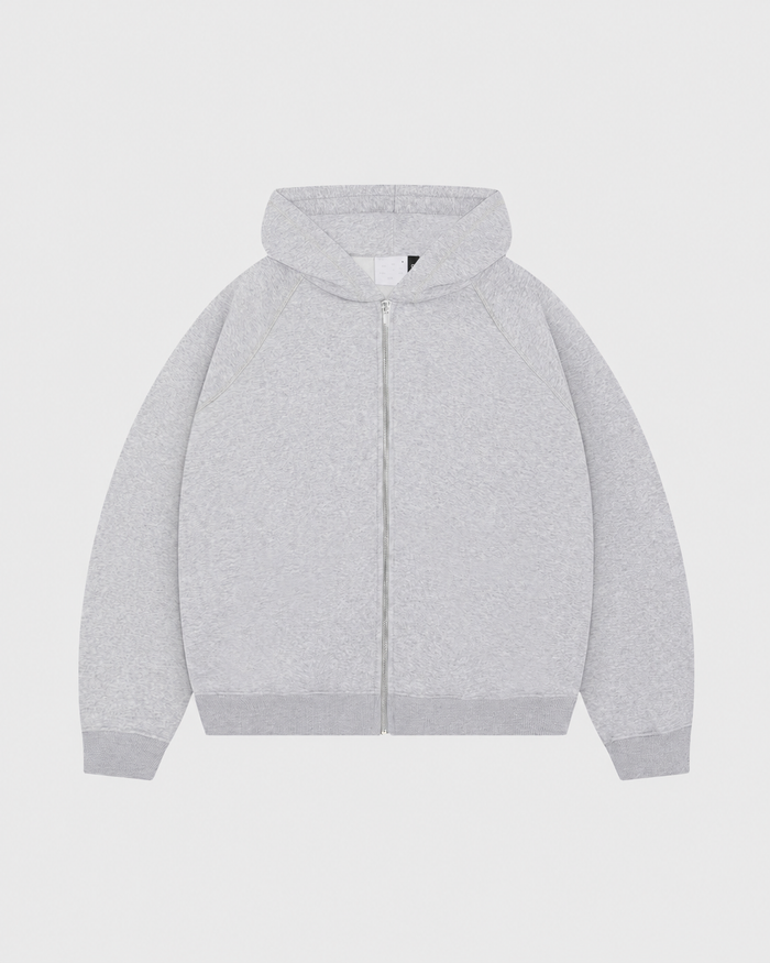 Premium 500gsm Gym Grey Zip Hoodie
