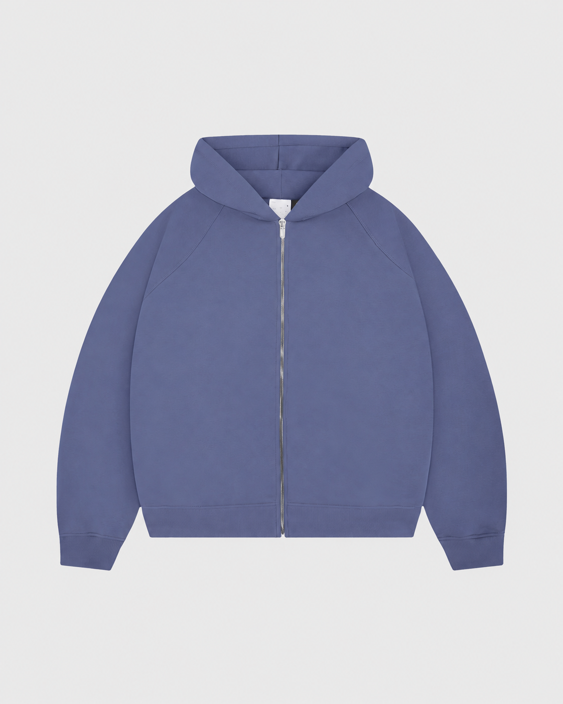 Premium 500gsm Dust Blue Zip Hoodie