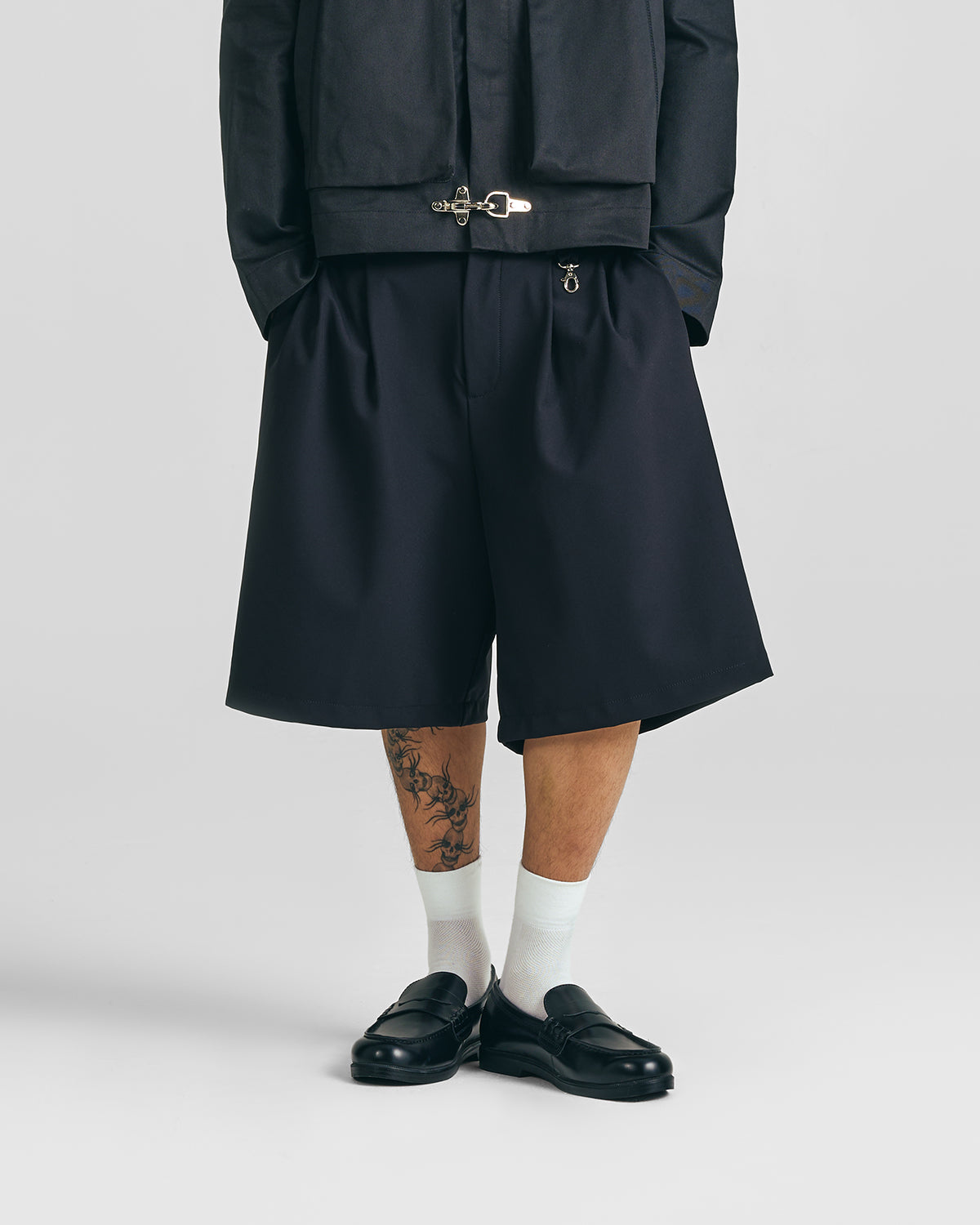 Jet Black Everyday Pleated Jorts