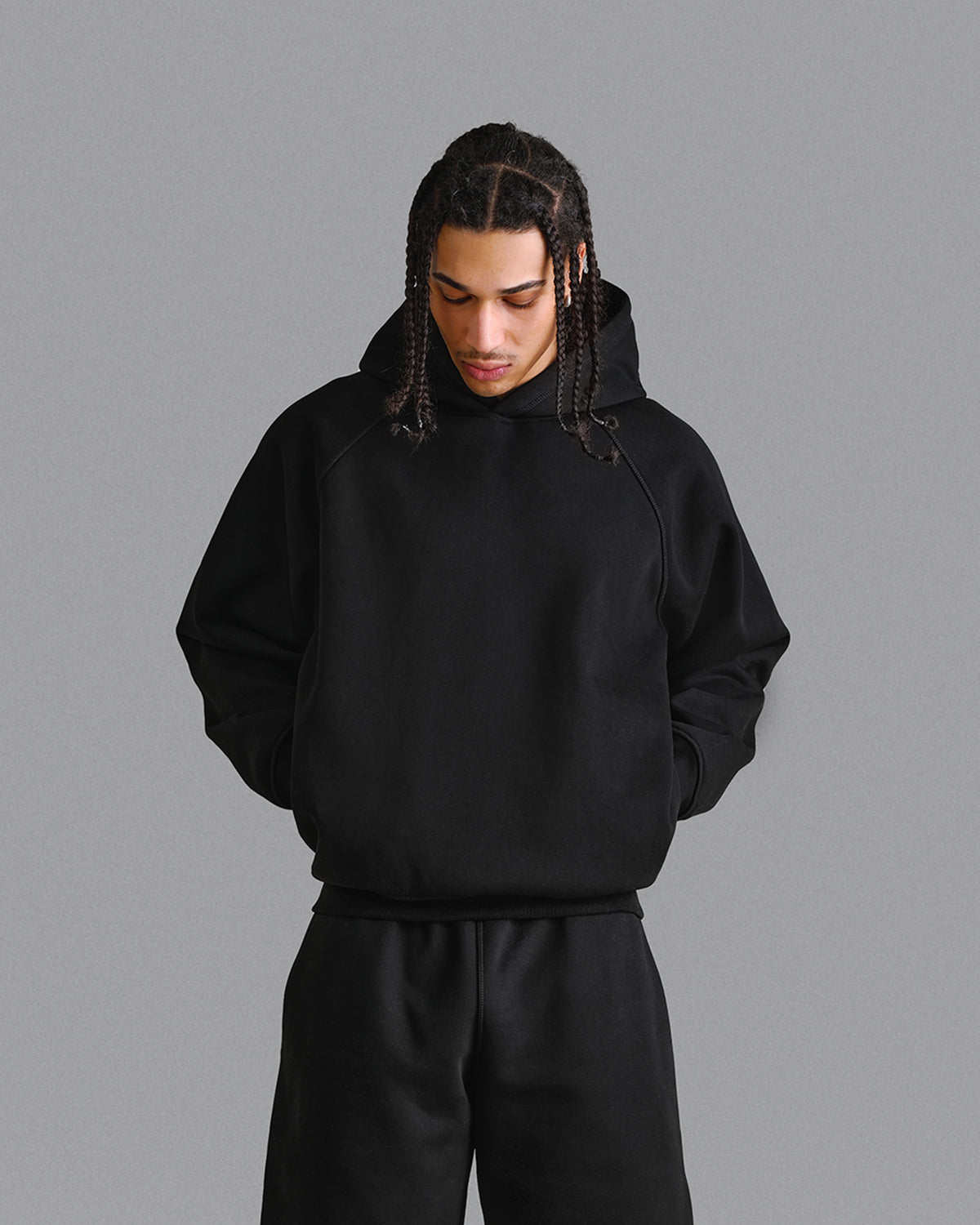 Premium 500gsm Jet Black Hoodie