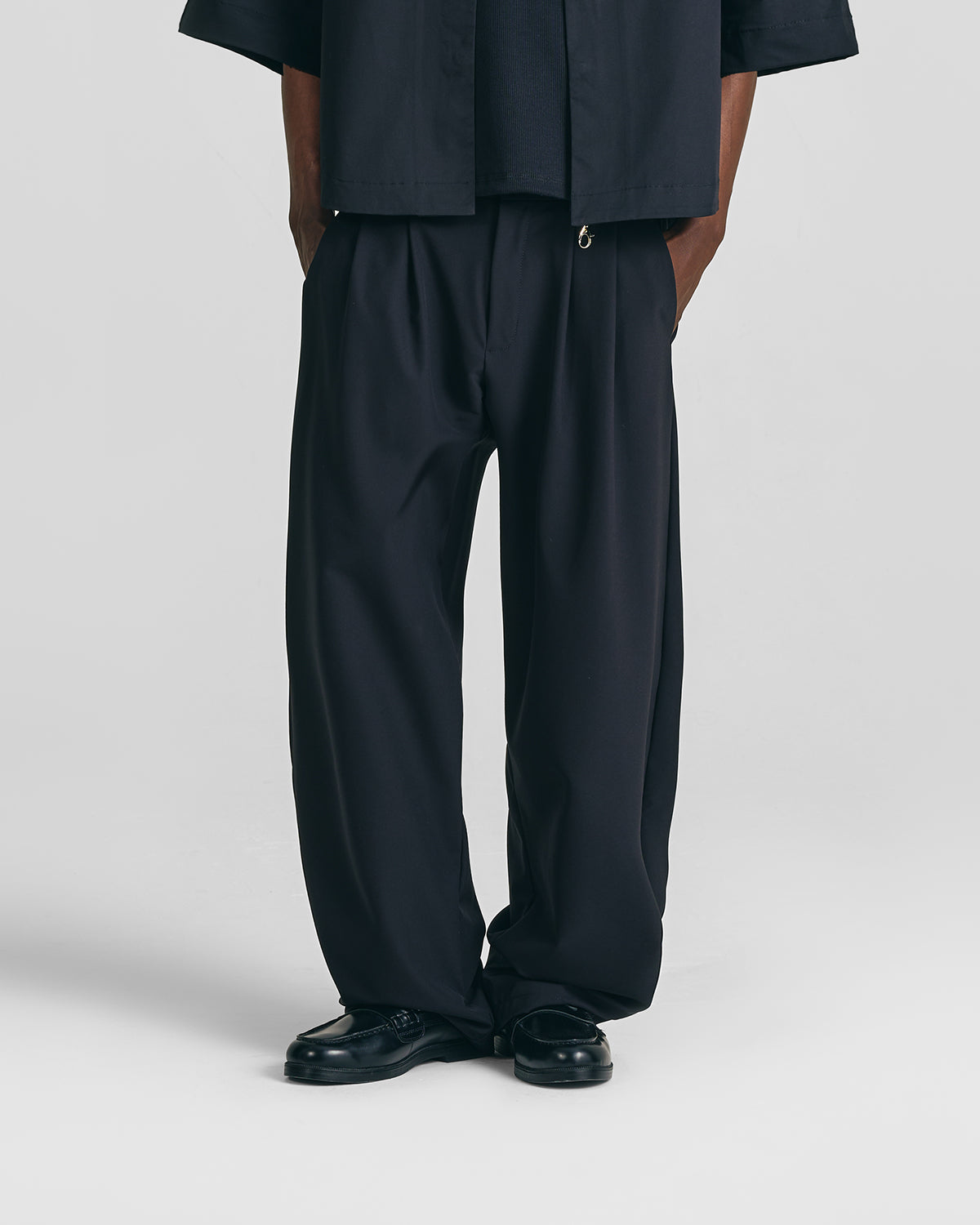 Jet Black Everyday Pleated Pants