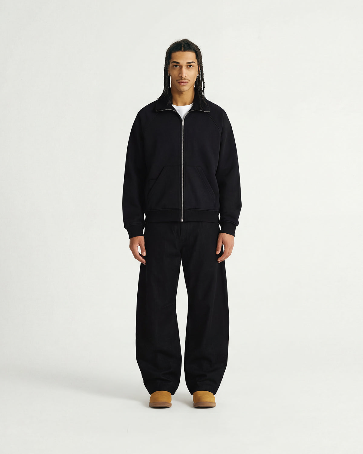EVERYDAY JET BLACK FULL ZIP HOODIE
