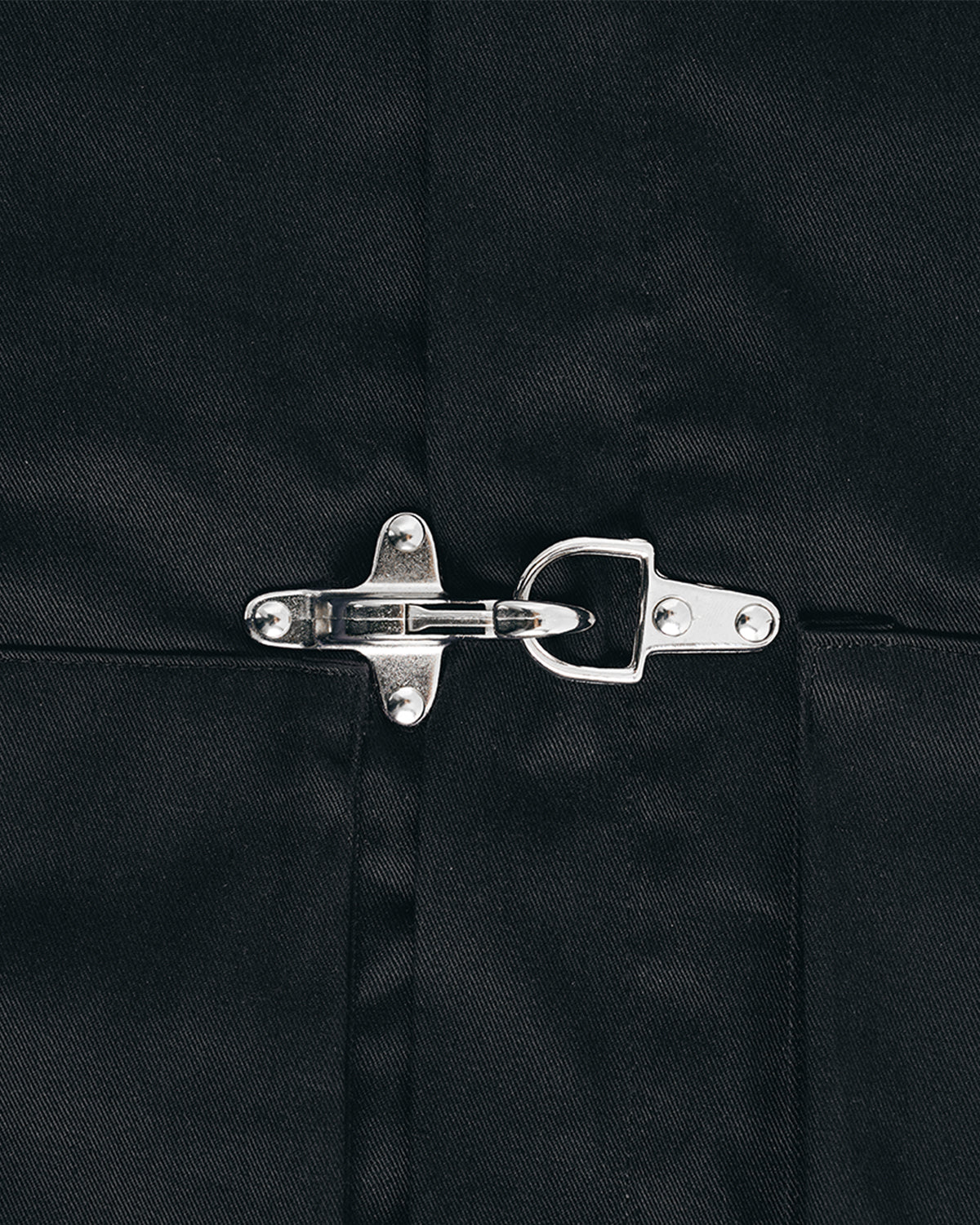Padded Clasp Work Jacket - Jet Black