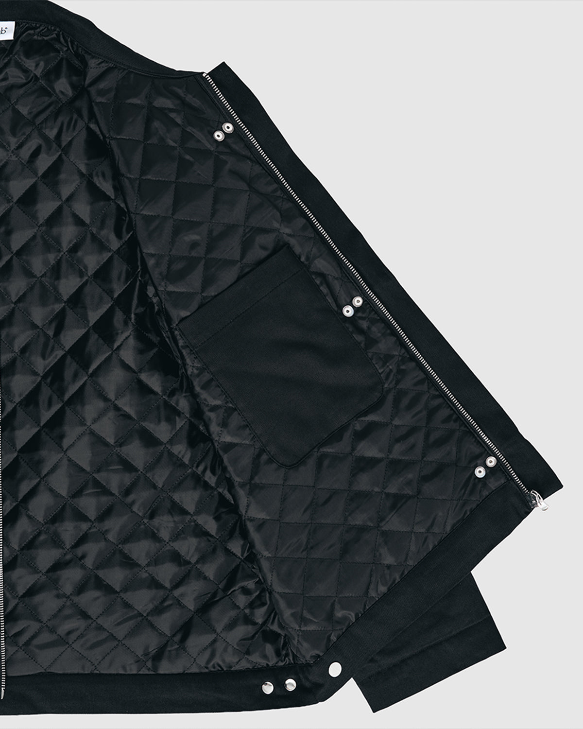 Padded Clasp Work Jacket - Jet Black