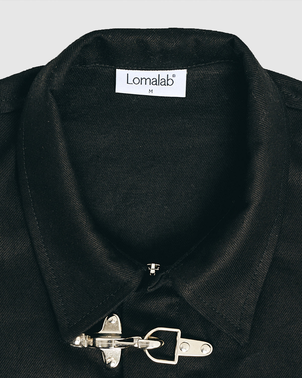 Raw Denim Clasp Work Jacket - Jet Black