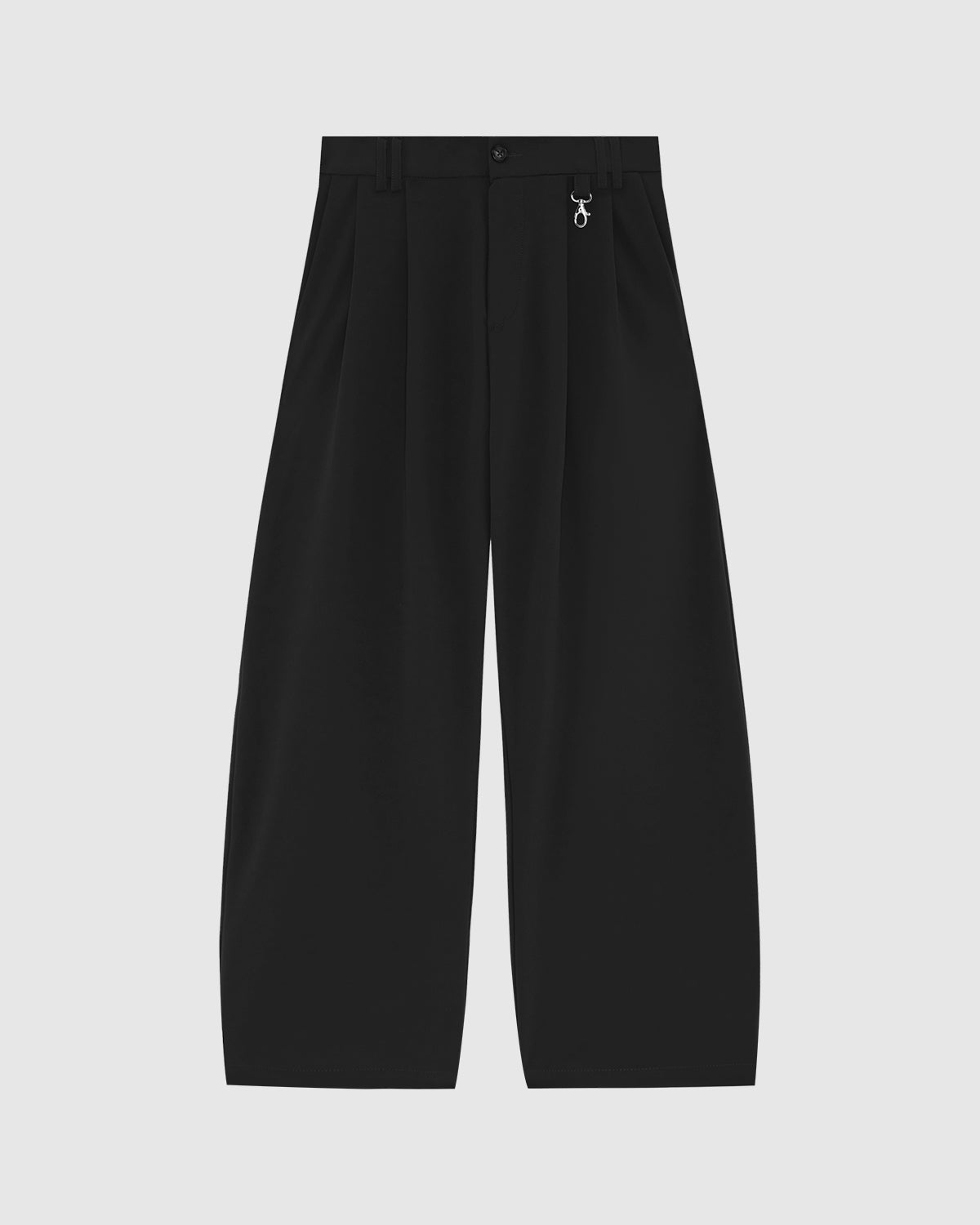 Canvas Pleated Pants - Jet Black