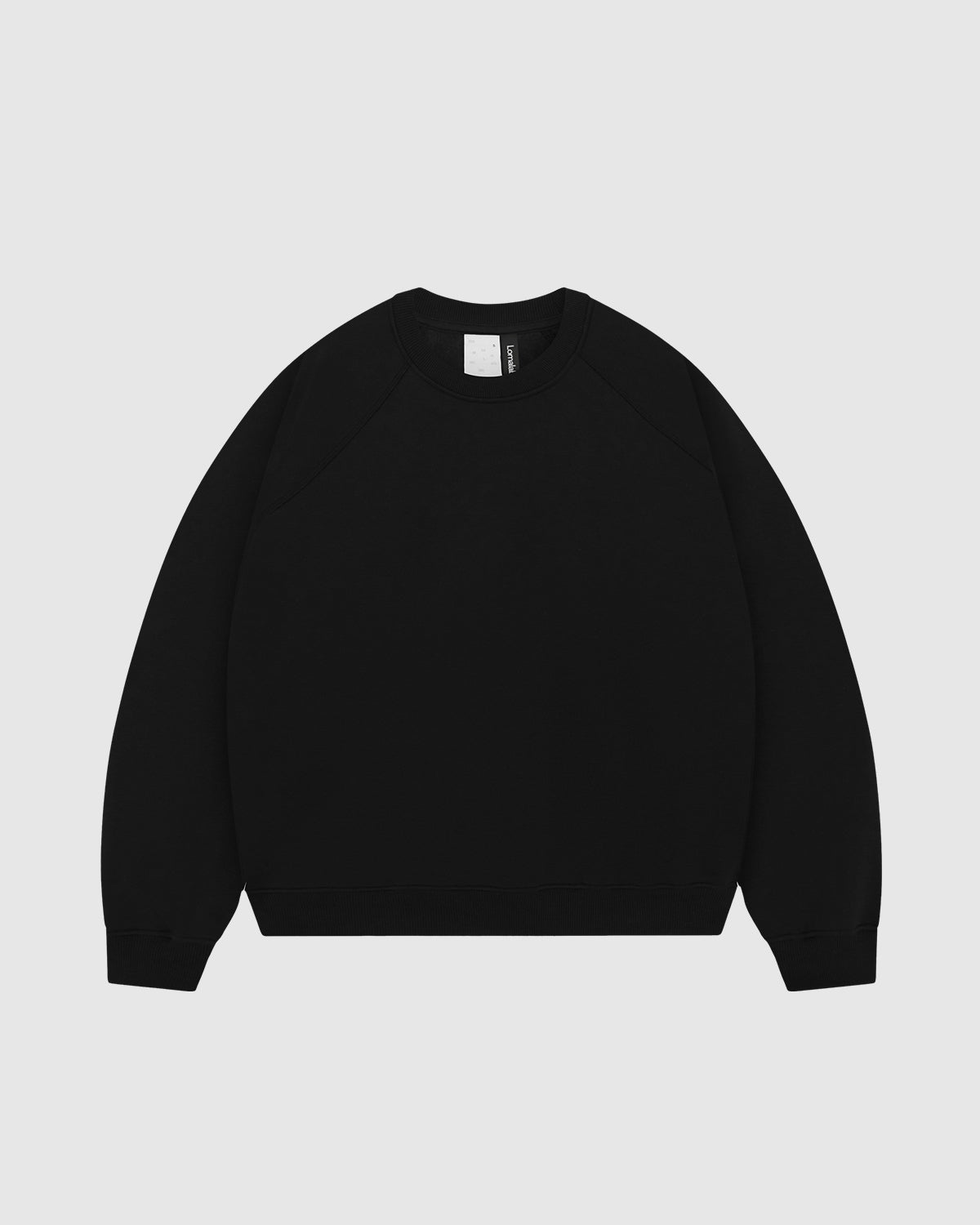Premium 500gsm Jet Black Crewneck