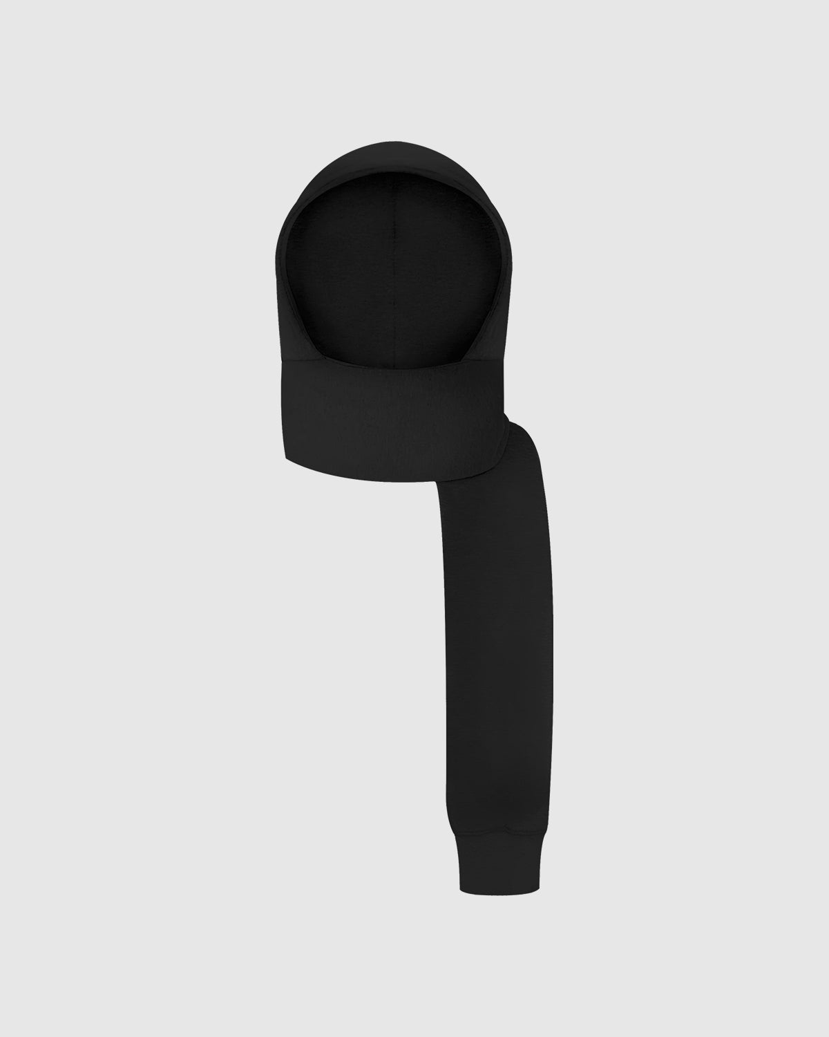 Jet Black Upcycled Hoodscarf