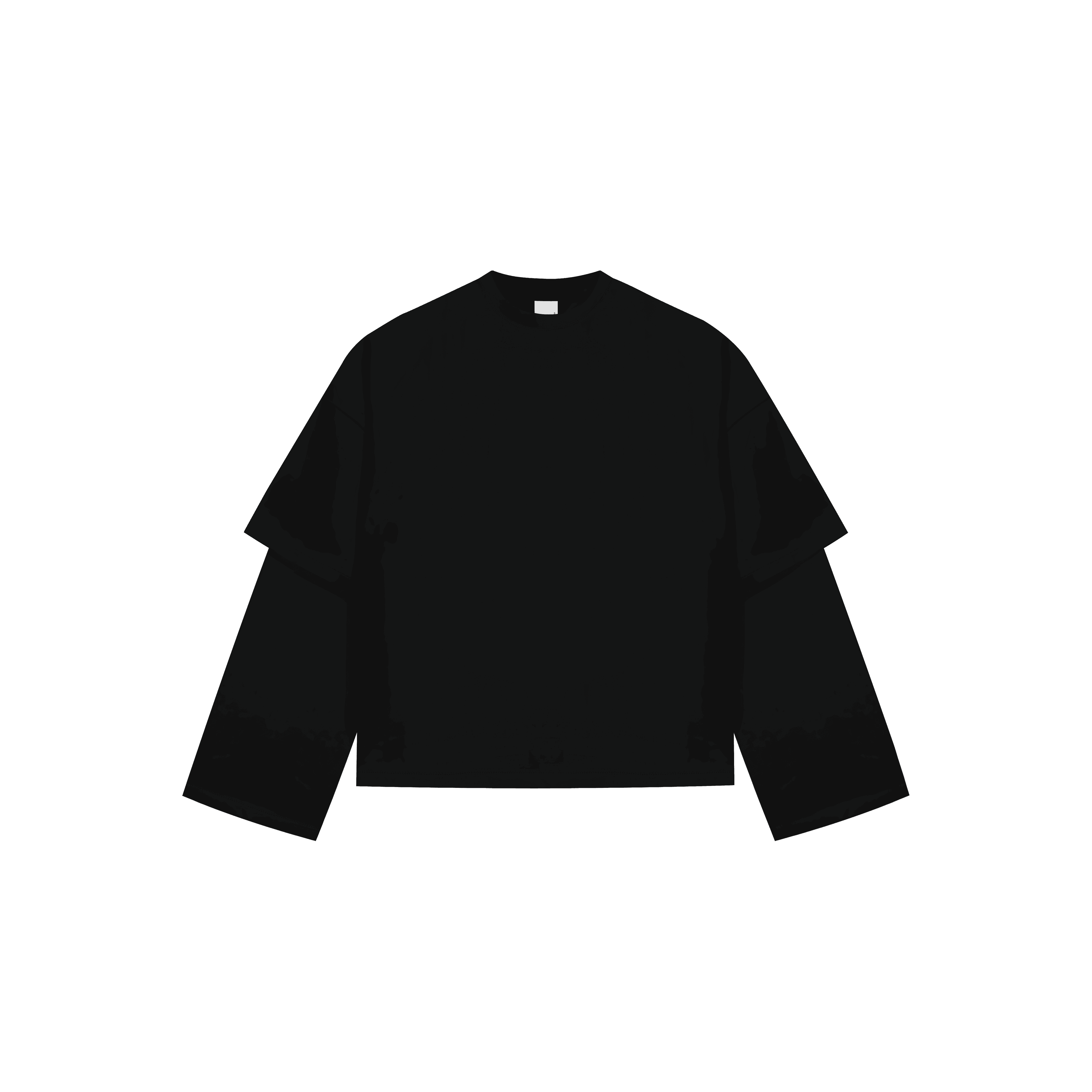 Heavyweight Jet Black Double-Sleeve tee