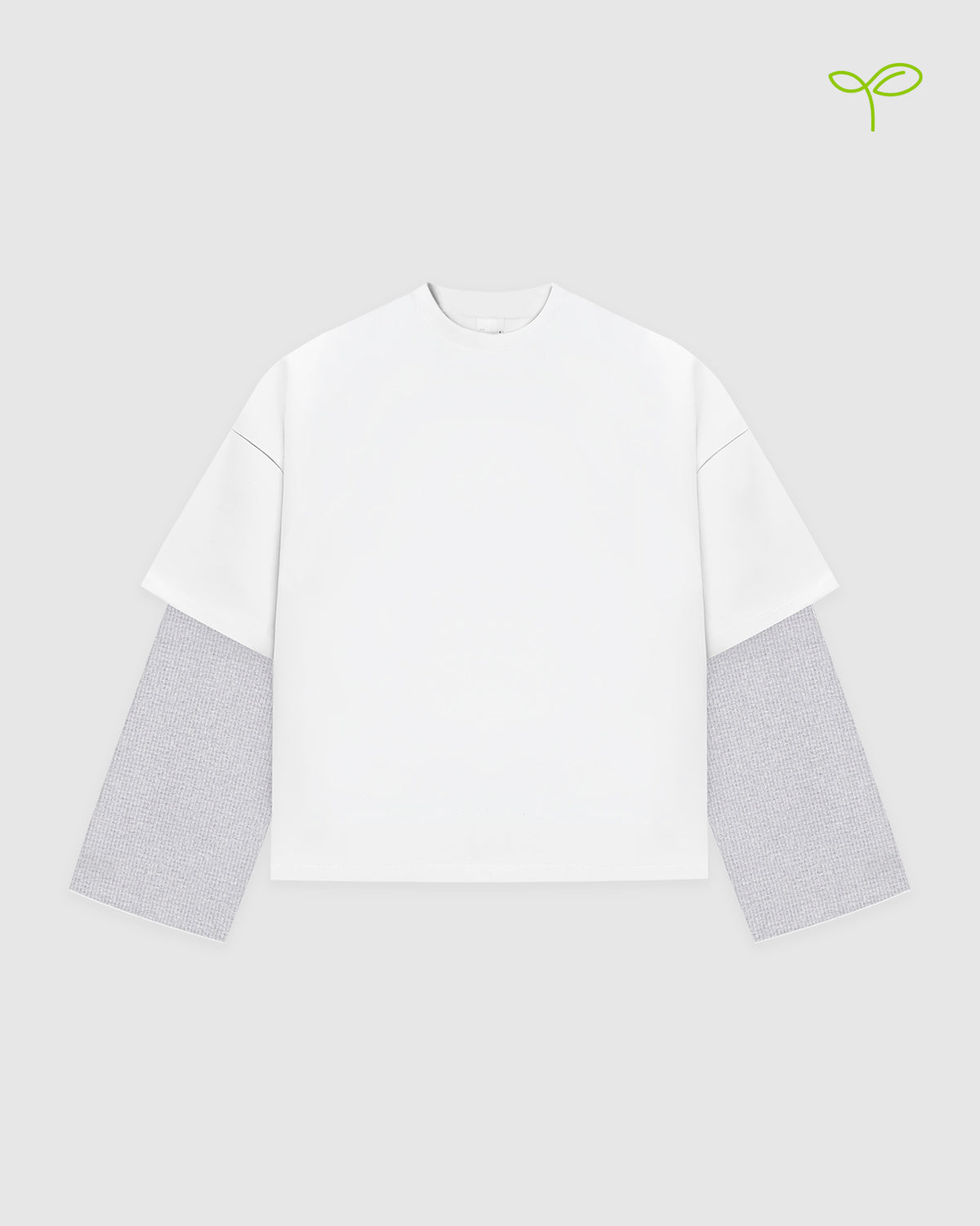 Waffle Gym Grey Double-Sleeve Tee