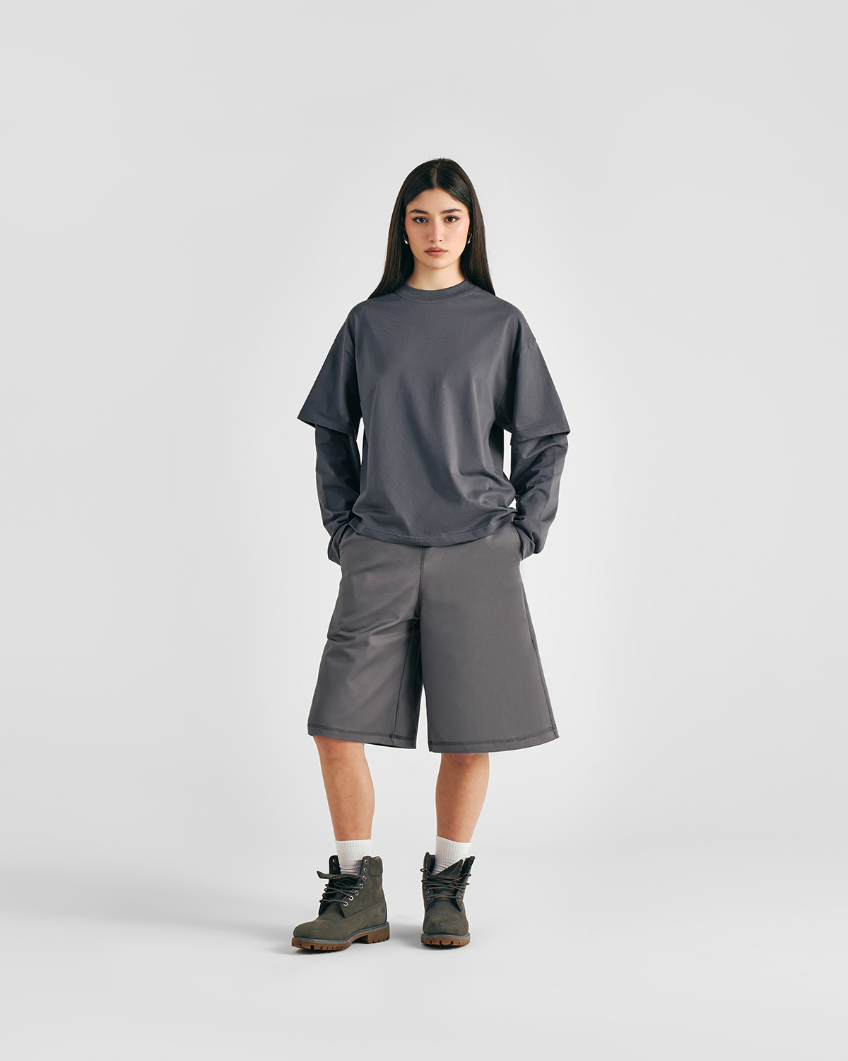 Jorts grigio piombo per tutti i giorni