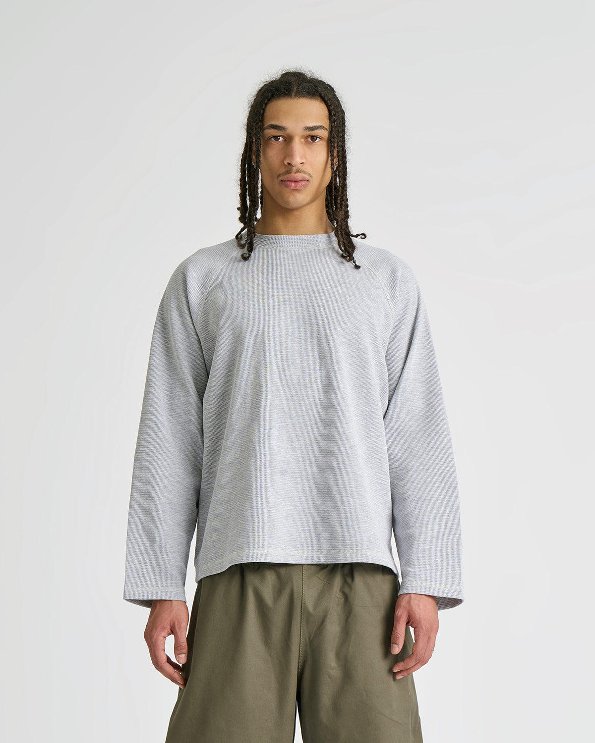 Waffle Gym Grey Longsleeve Tee