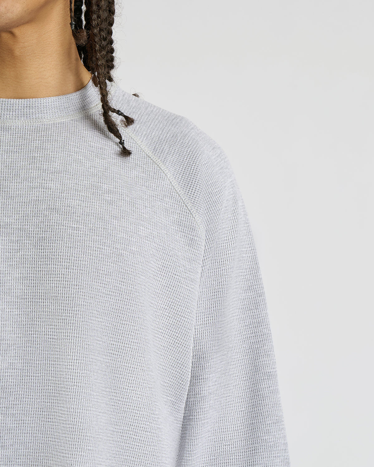 Waffle Gym Grey Longsleeve Tee