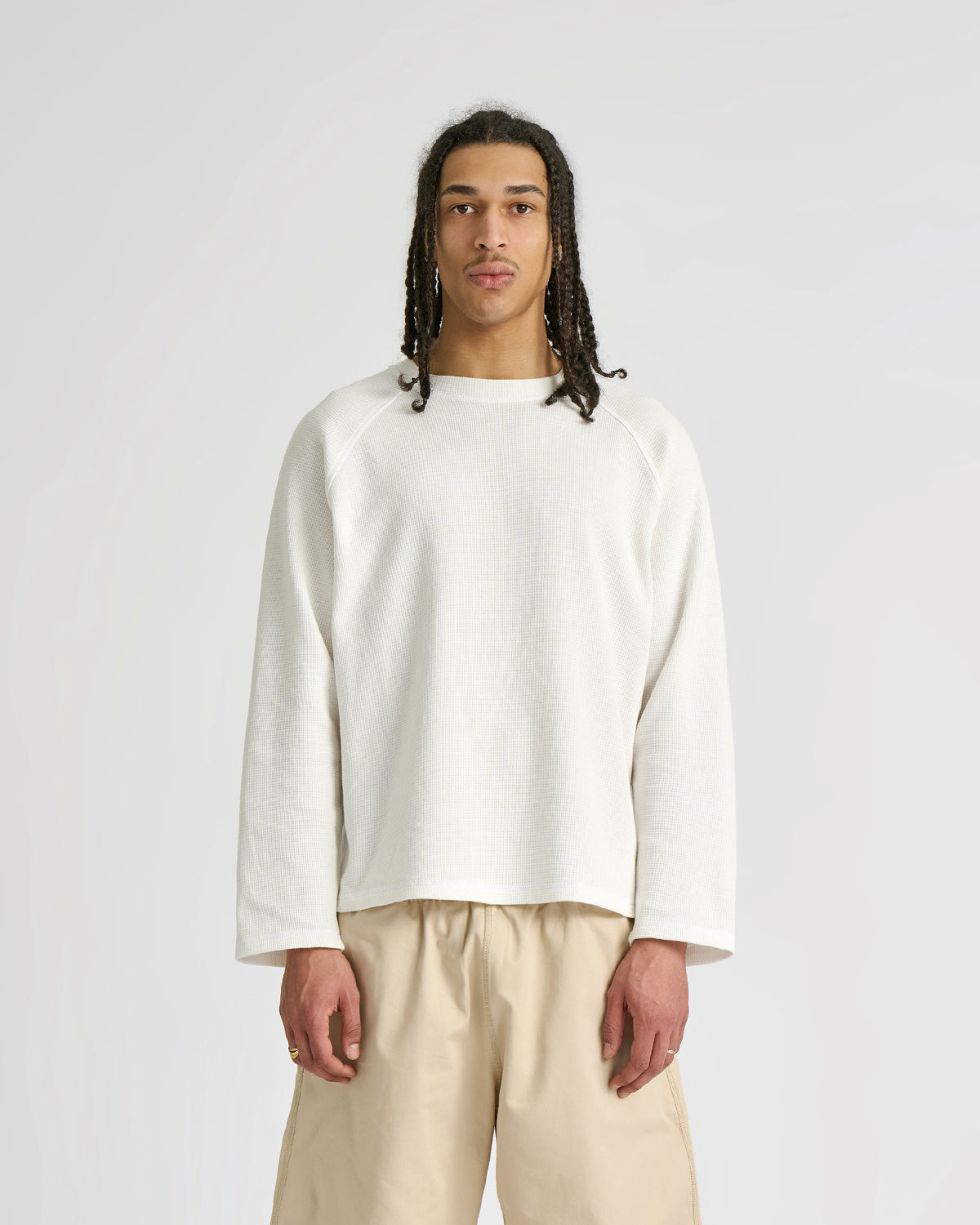 Waffle Off White Longsleeve Tee