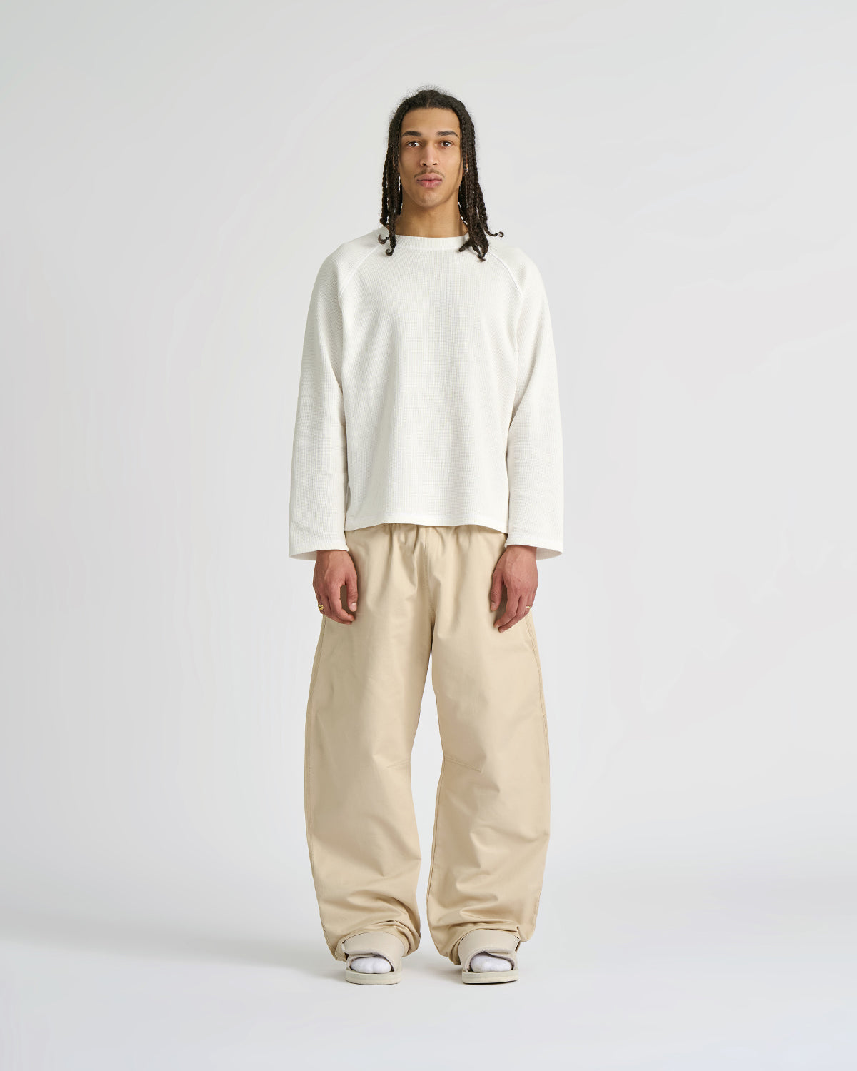 Waffle Off White Longsleeve Tee