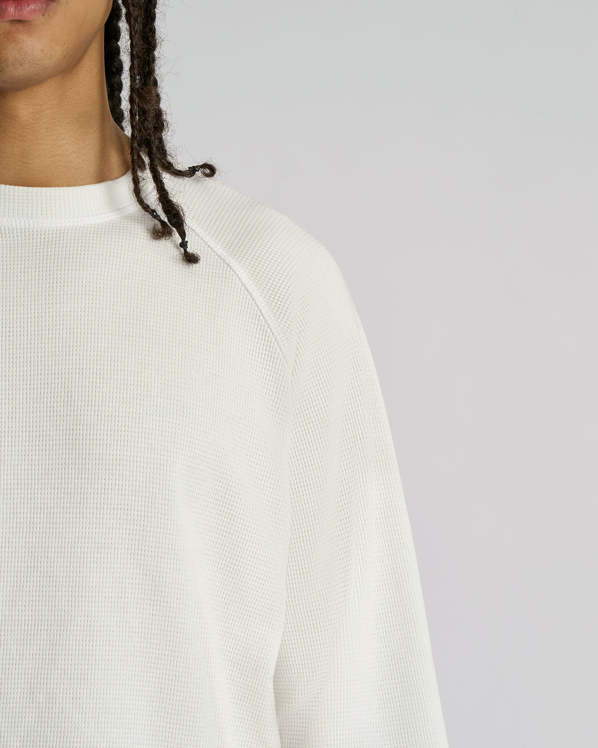 Waffle Off White Longsleeve Tee