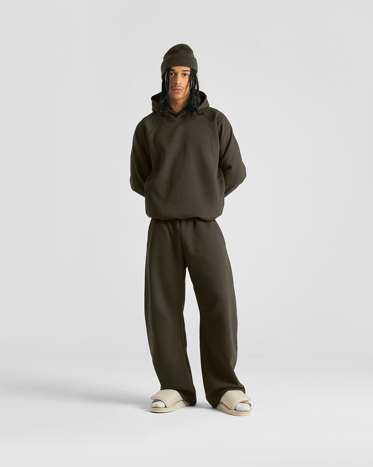 FELPA CON CAPPUCCIO VERDE MILITARE EVERYDAY