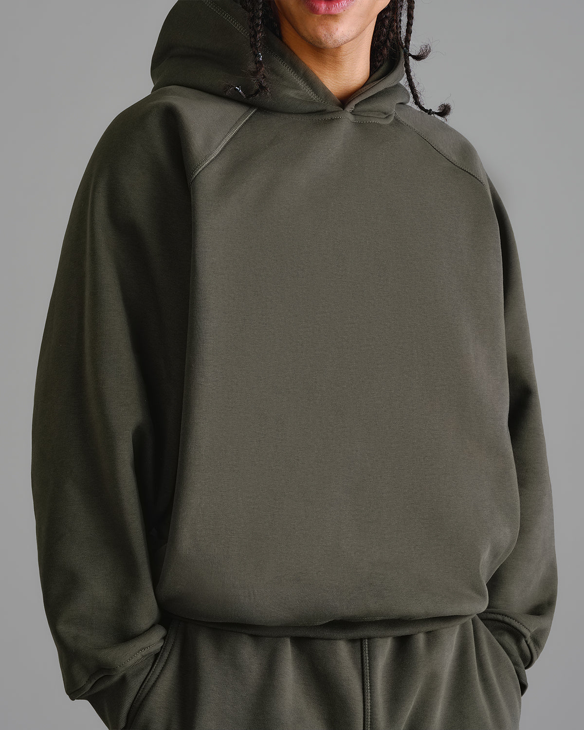 Premium 500gsm Military Green Hoodie
