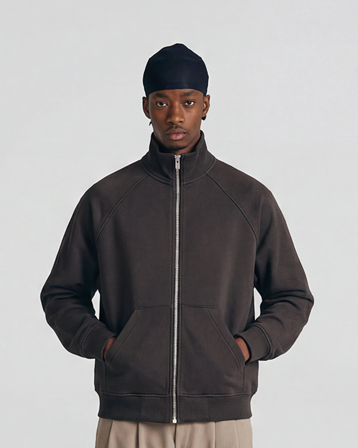 EVERYDAY MOCHA BROWN FULL ZIP HOODIE