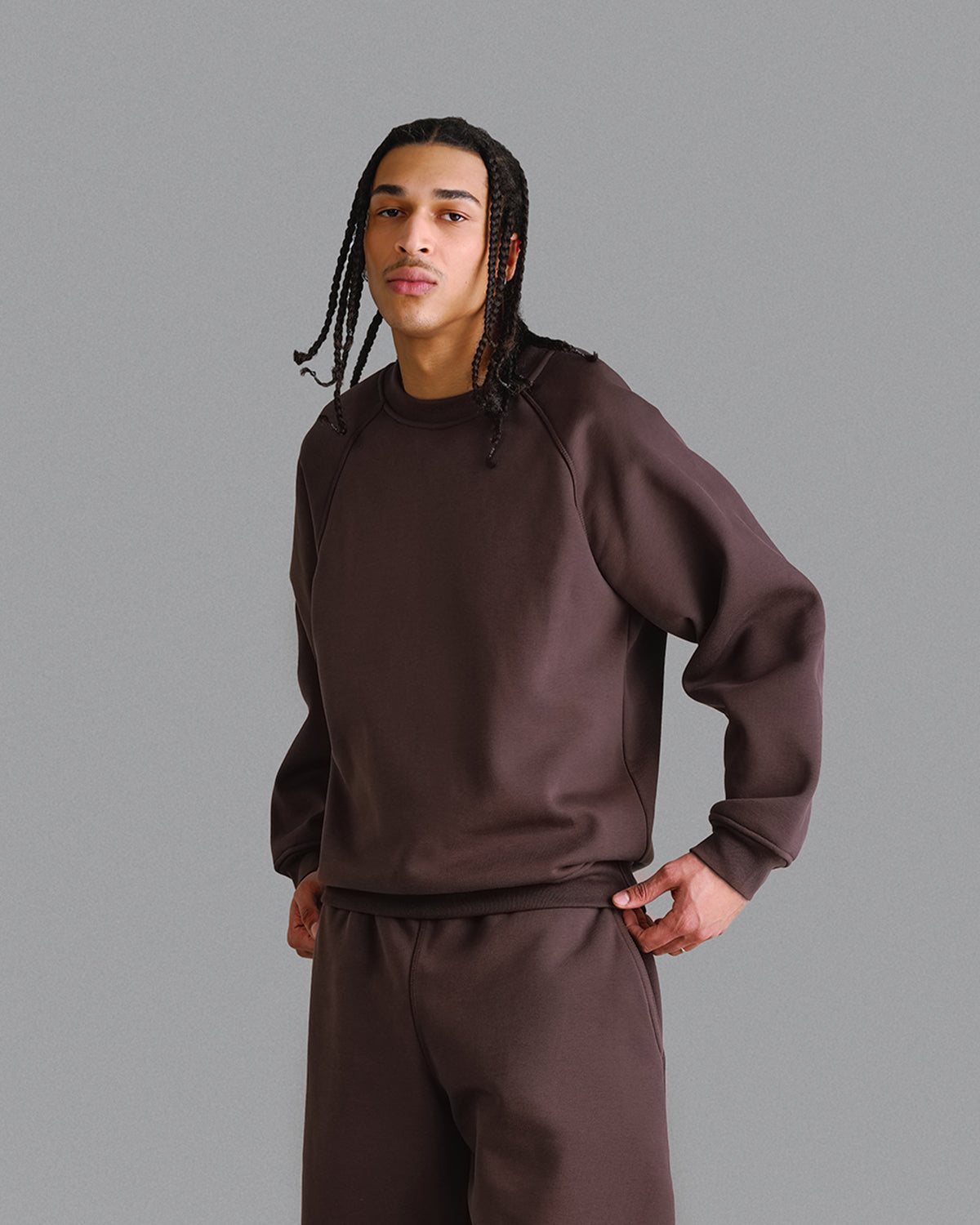 Premium 500gsm Mocha Brown Crewneck