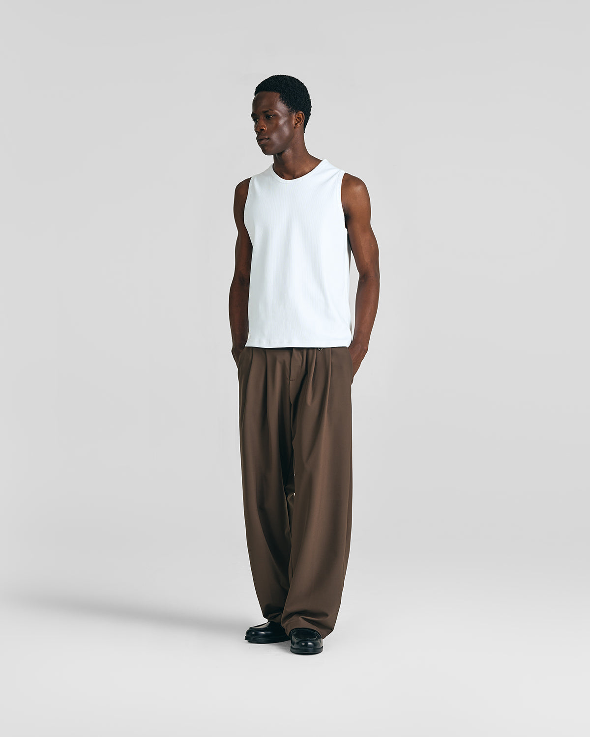 Mocha Brown Everyday Pleated Pants
